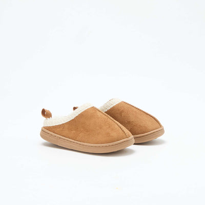 Mules de antelina con detalle MARRON