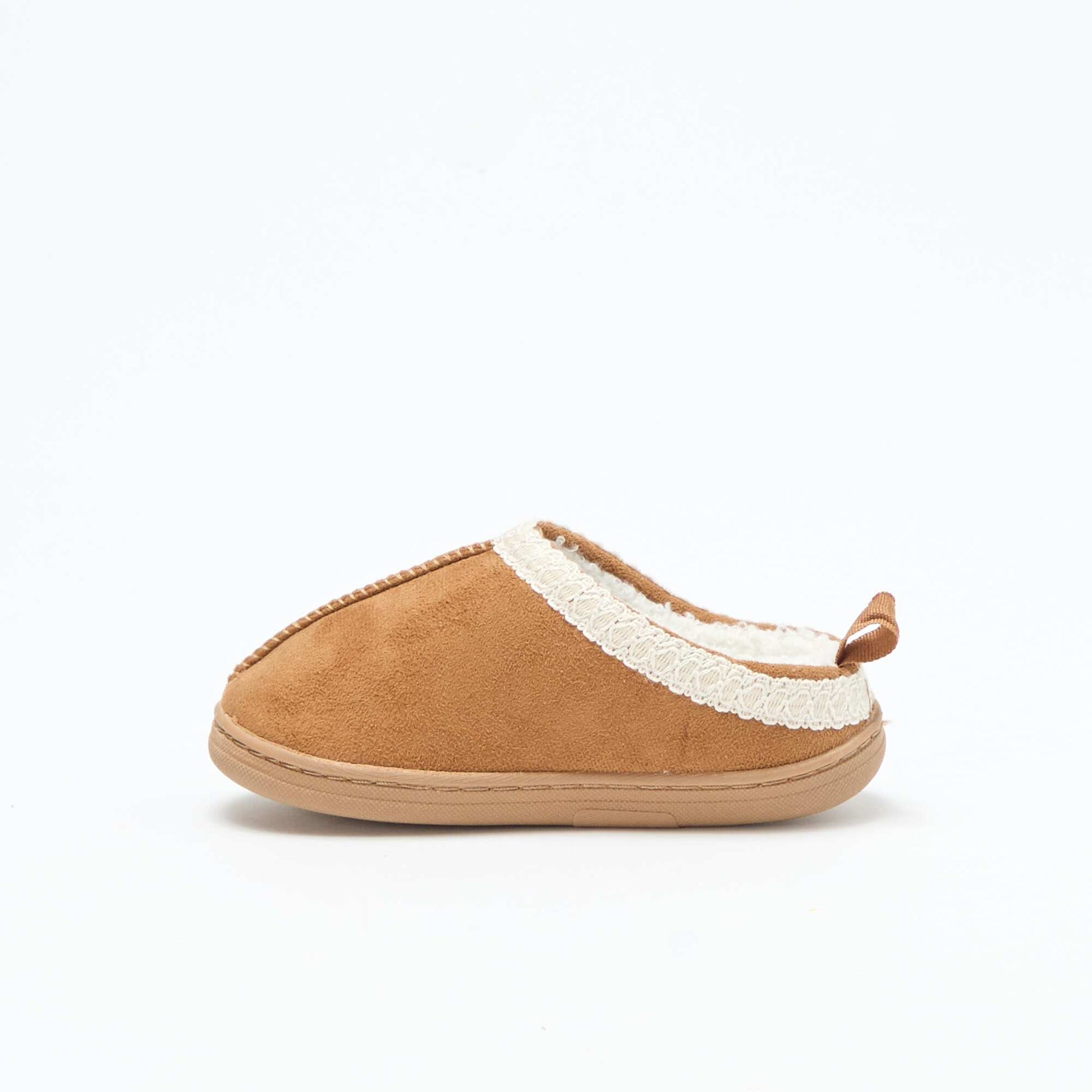 Mules de antelina con detalle MARRON
