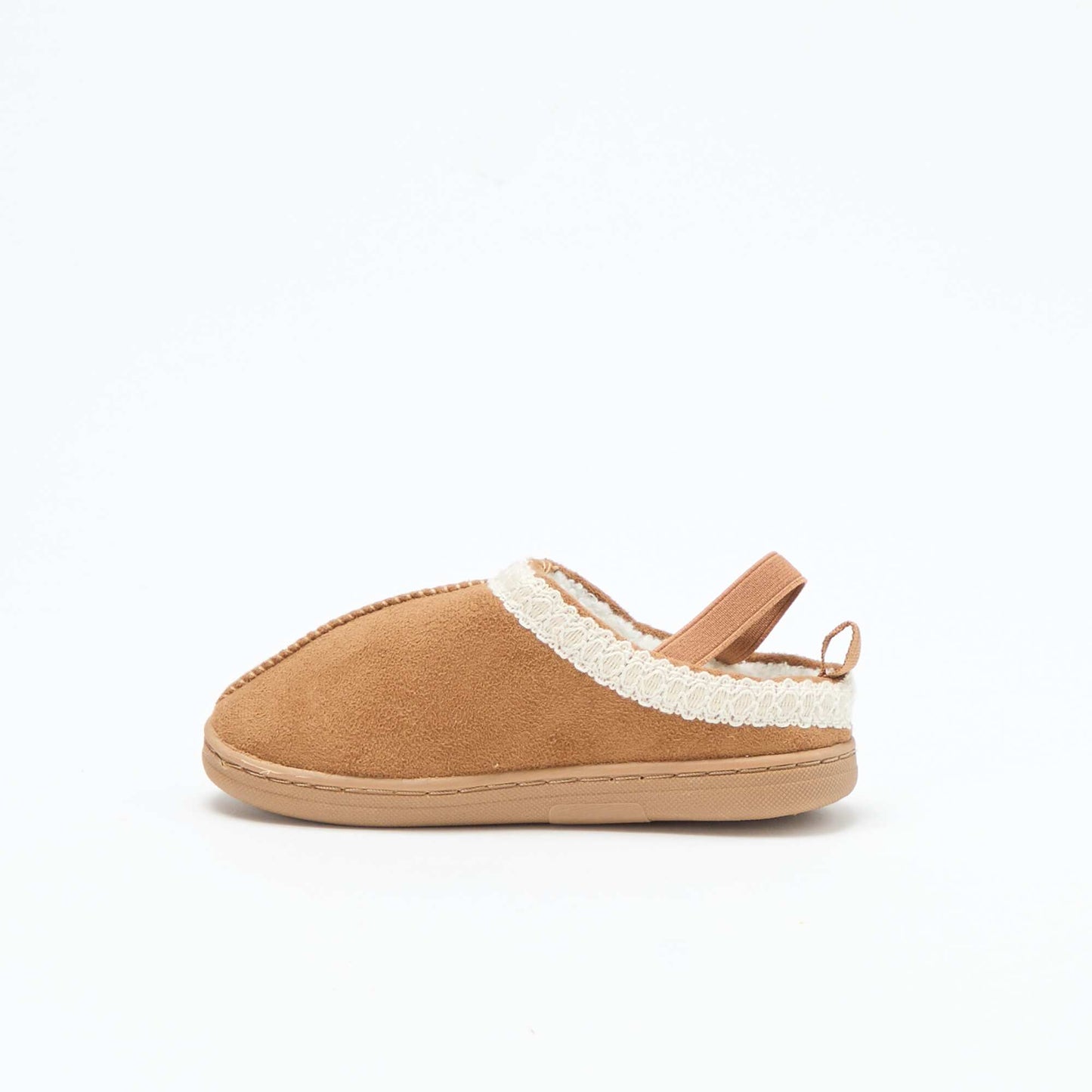Zapatillas mule de ante con detalles MARRON