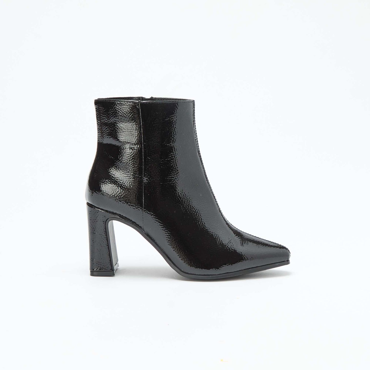 Botas de charol lisas NEGRO