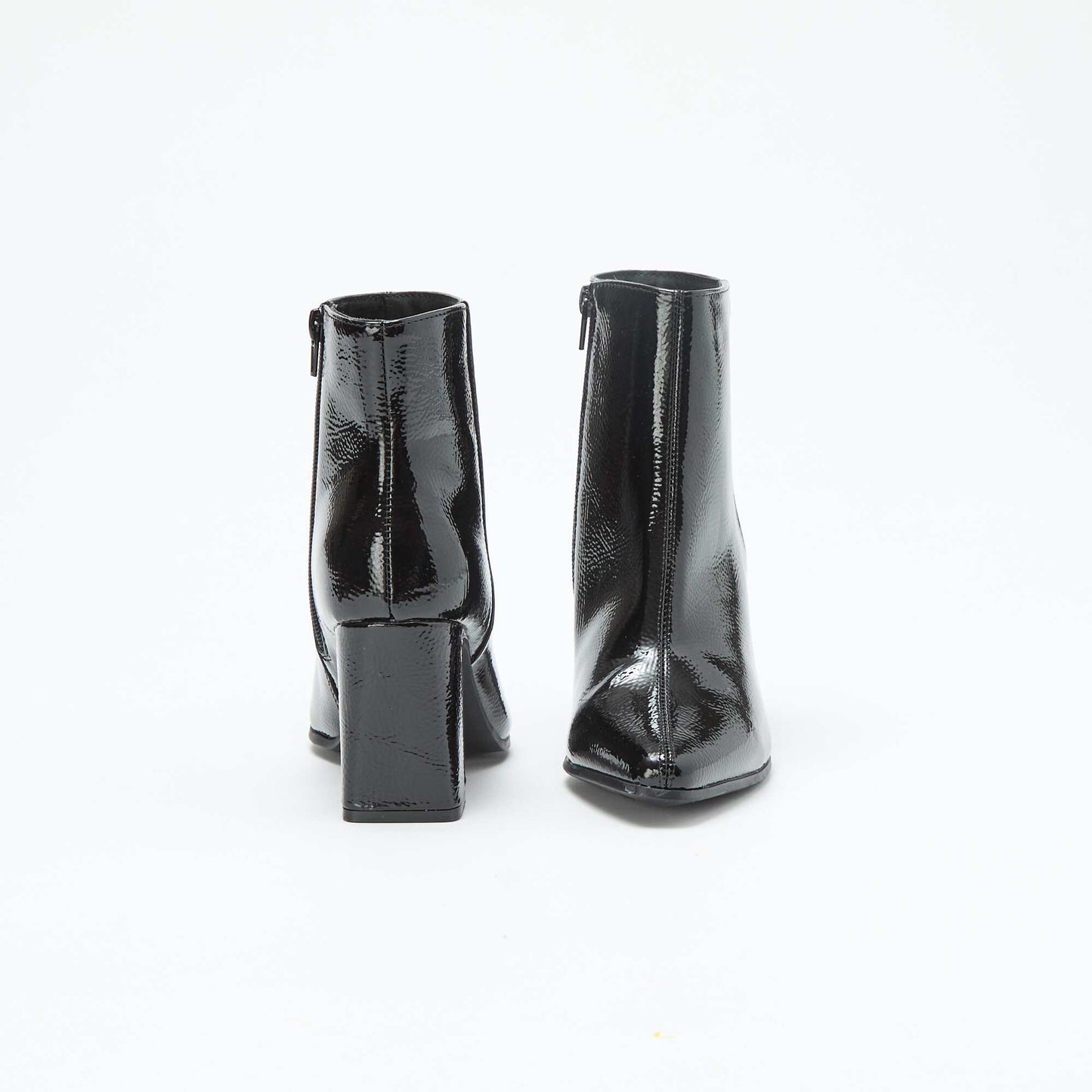 Botas de charol lisas NEGRO