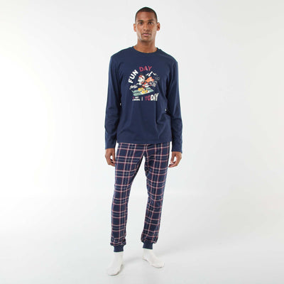 Conjunto de pijama de punto 'Mickey' 'Disney' camiseta + pantalón - 2 piezas AZUL