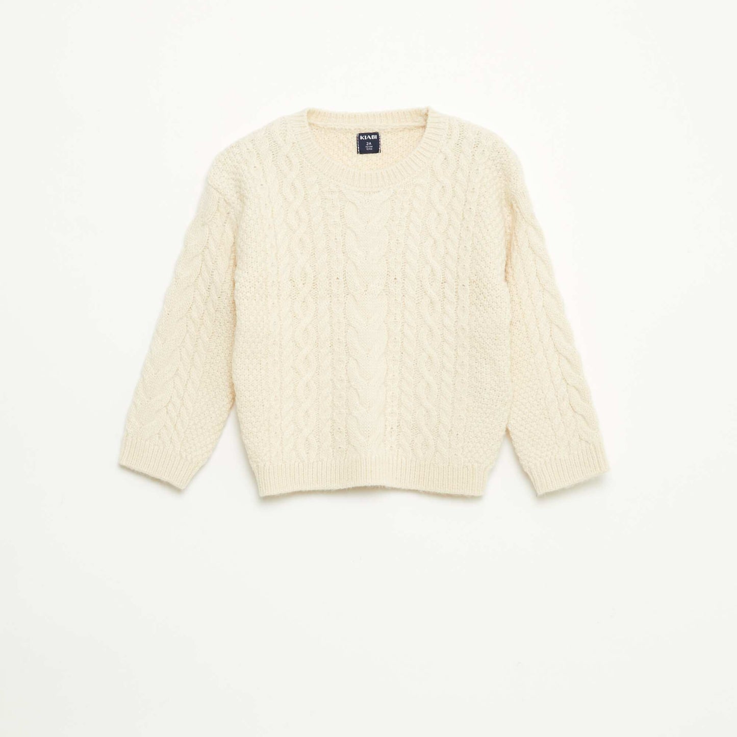 Sweater de punto trenzado BEIGE
