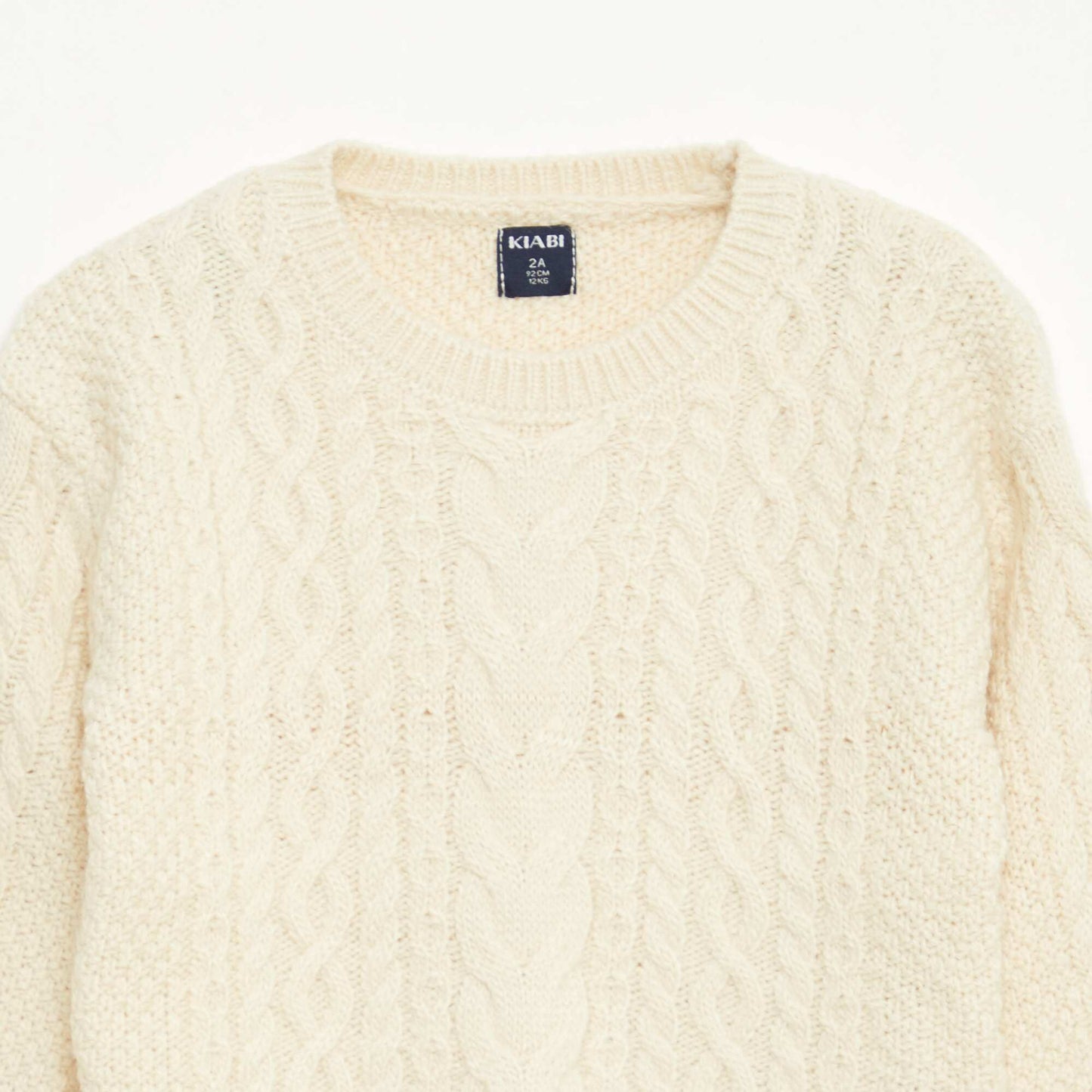 Sweater de punto trenzado BEIGE
