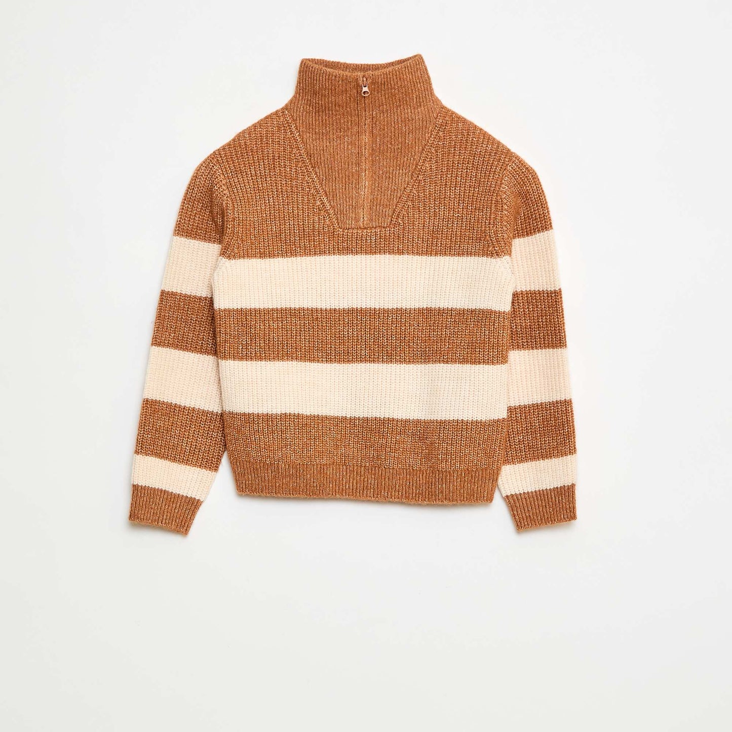 Sweater cálido a rayas MARRON