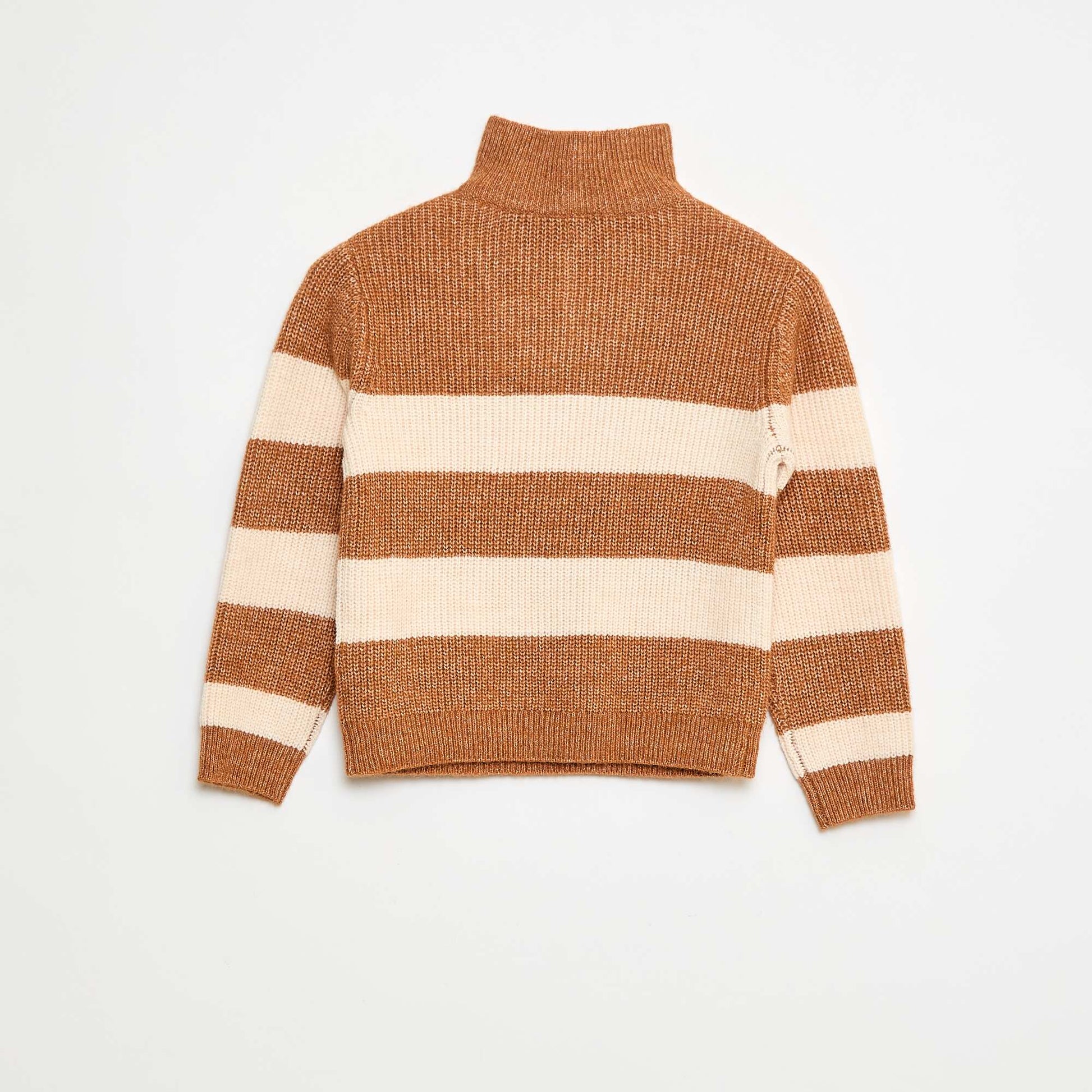 Sweater cálido a rayas MARRON
