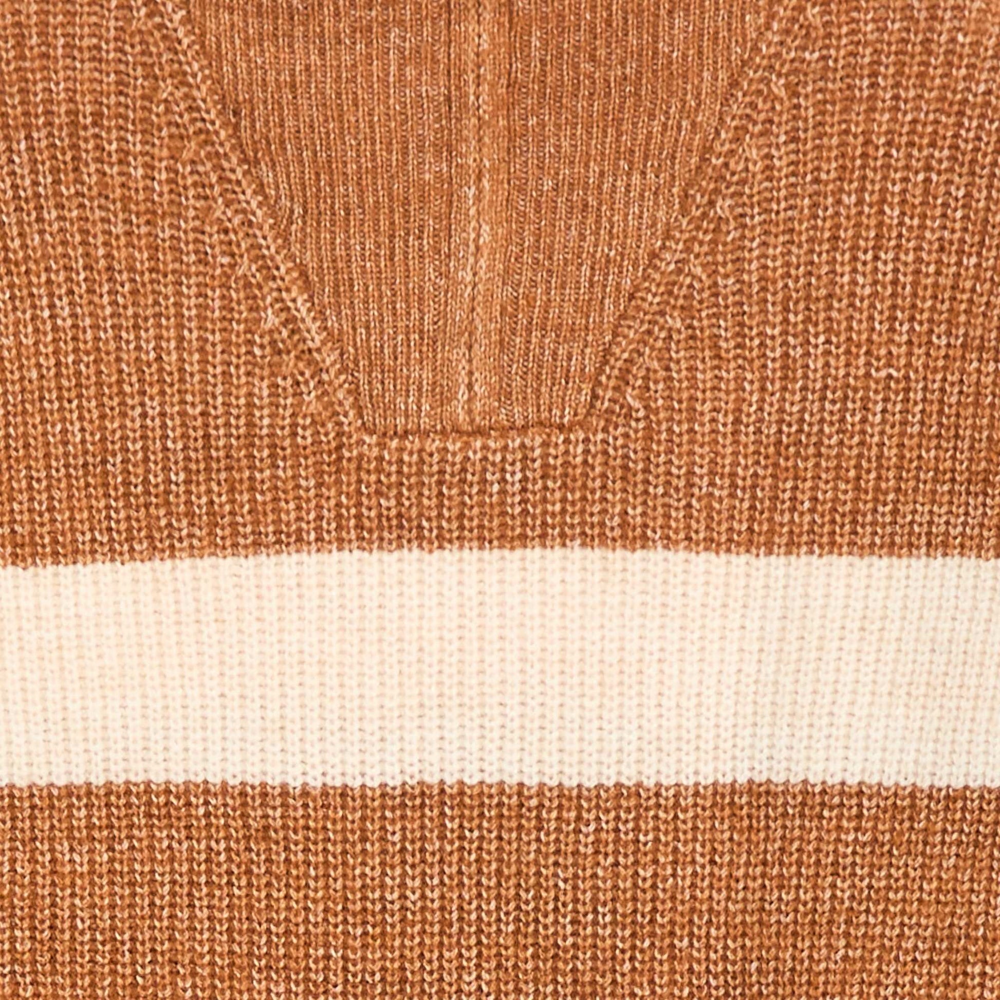 Sweater cálido a rayas MARRON
