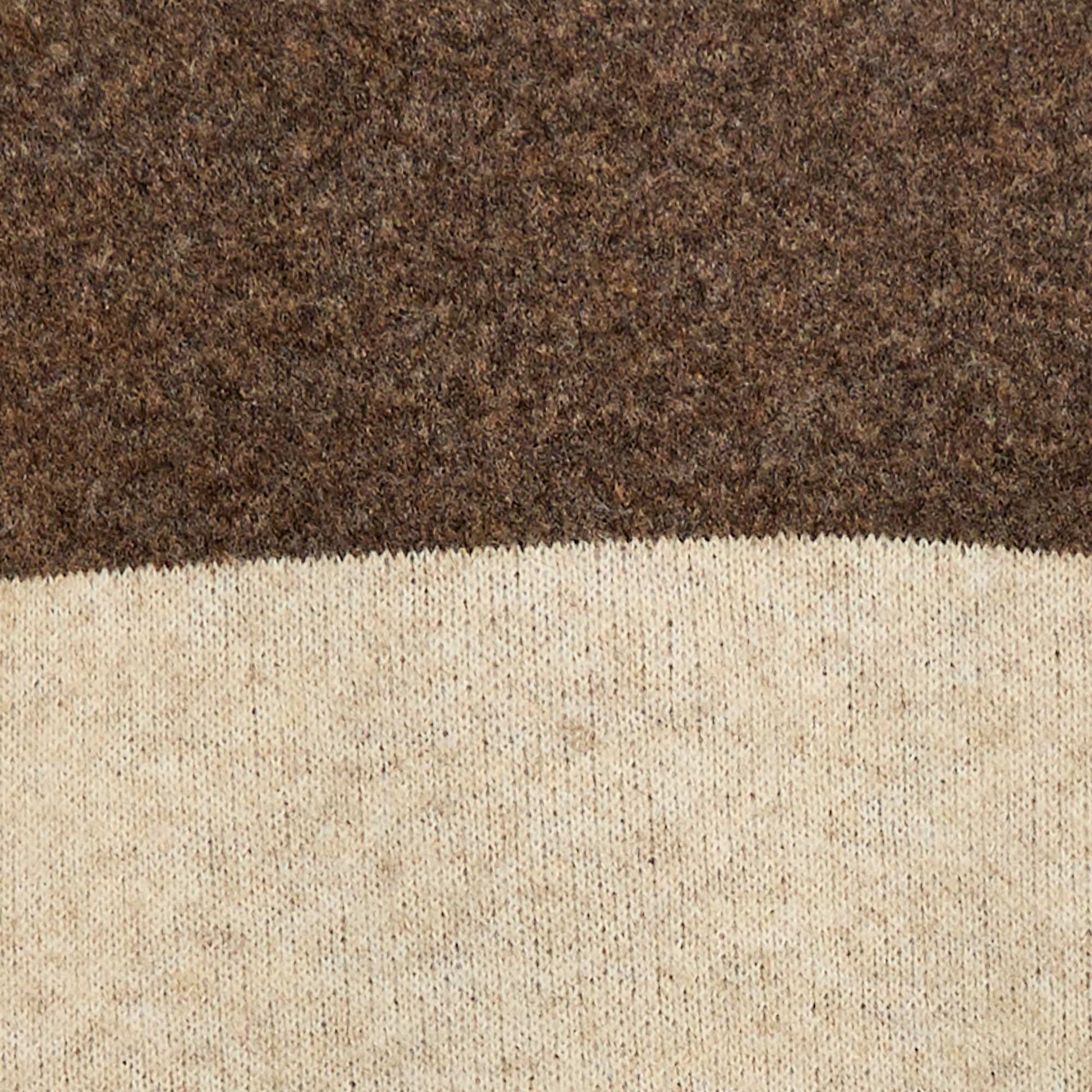 Buzo con capucha color block MARRON