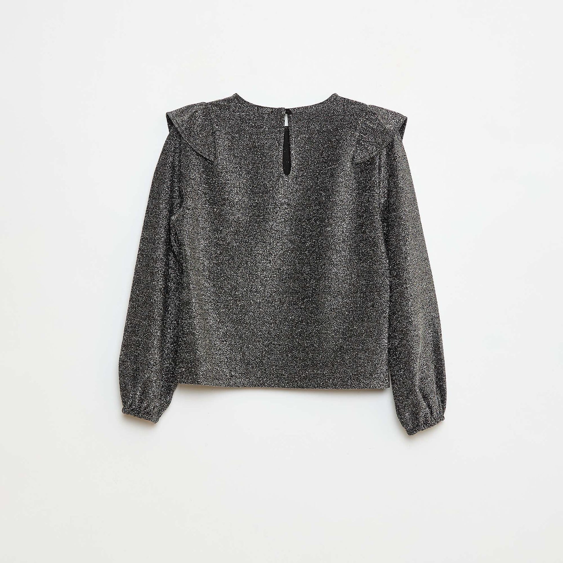 Camiseta brillante de manga larga GRIS