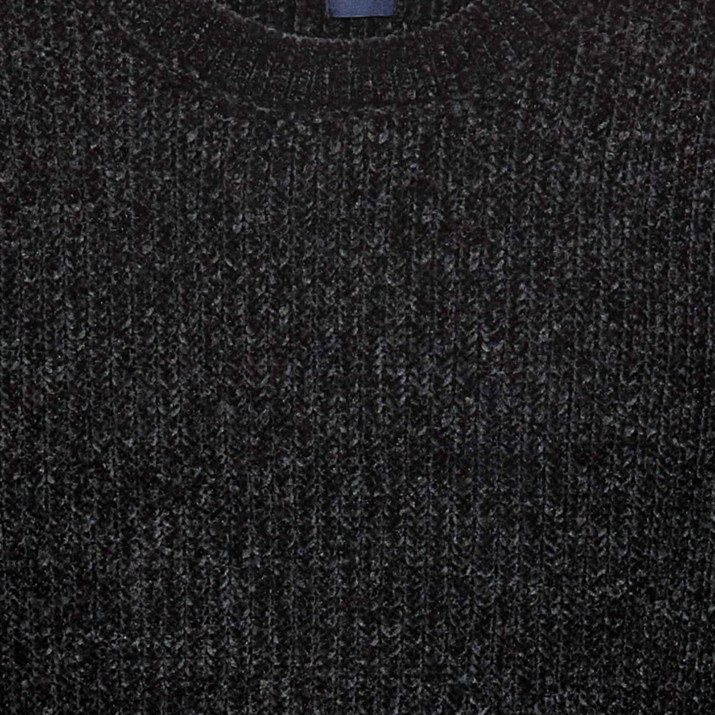 Sweater grueso de punto de chenilla NEGRO