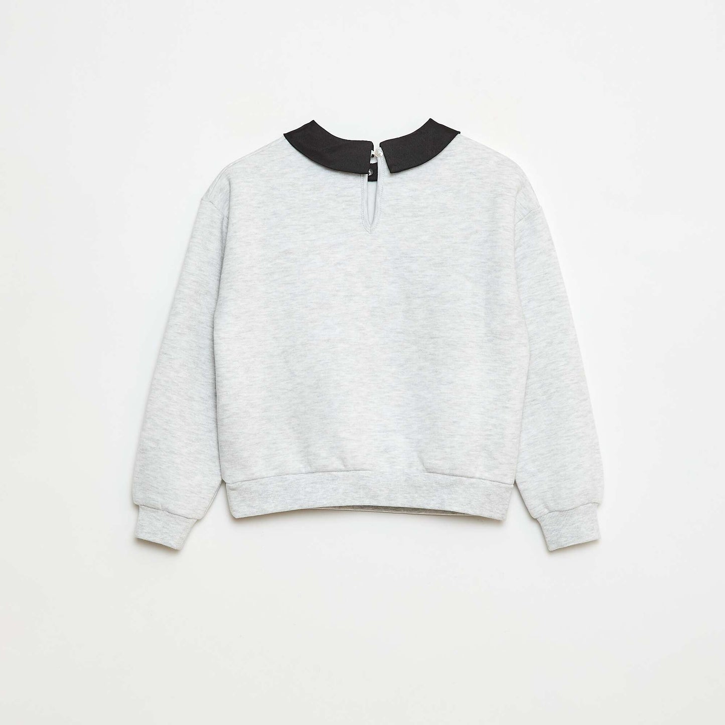 Buzo holgada con cuello de strass GRIS