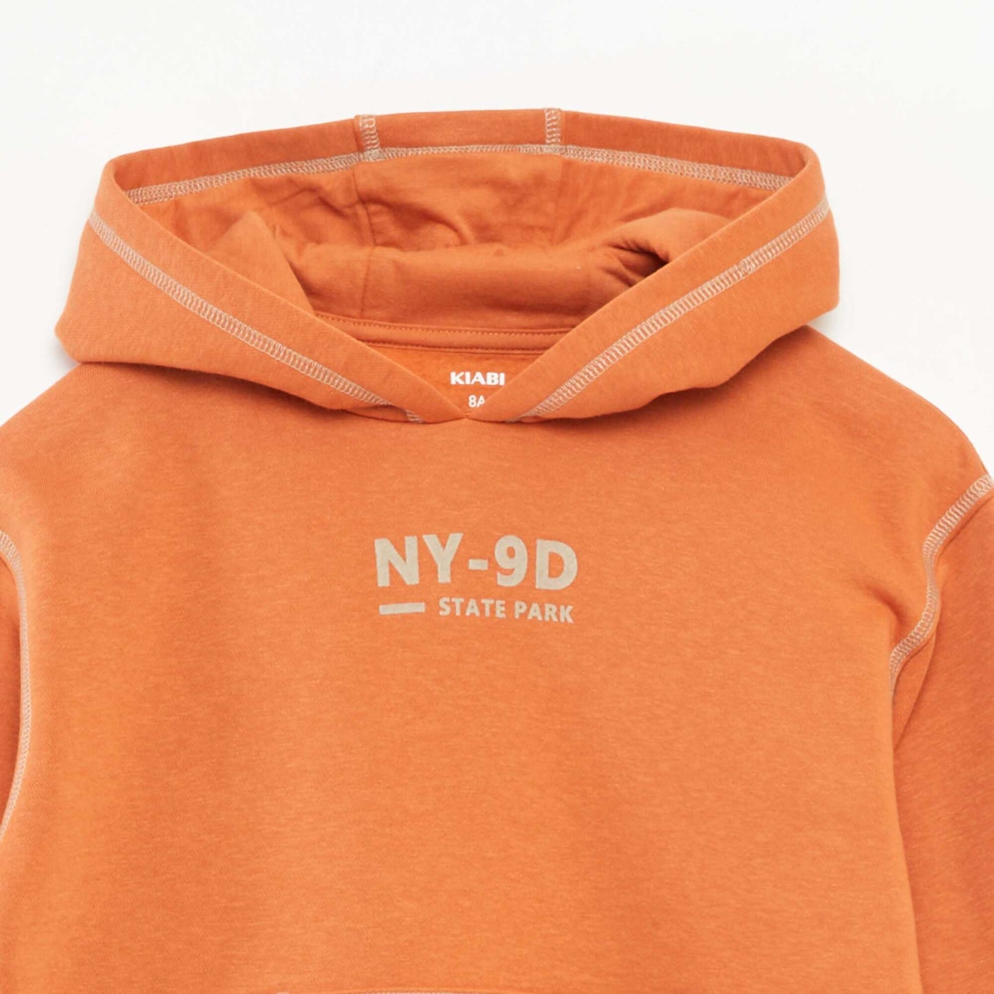Buzo con capucha estampada NARANJA