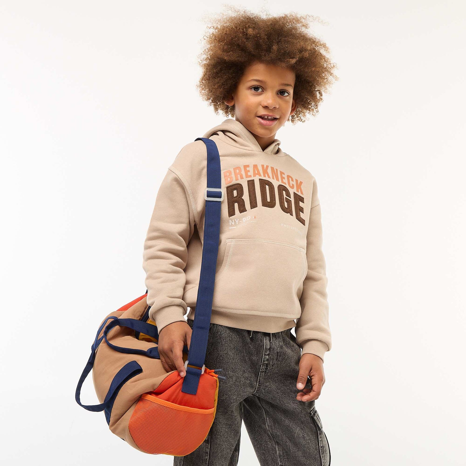 Buzo con capucha estampada BEIGE