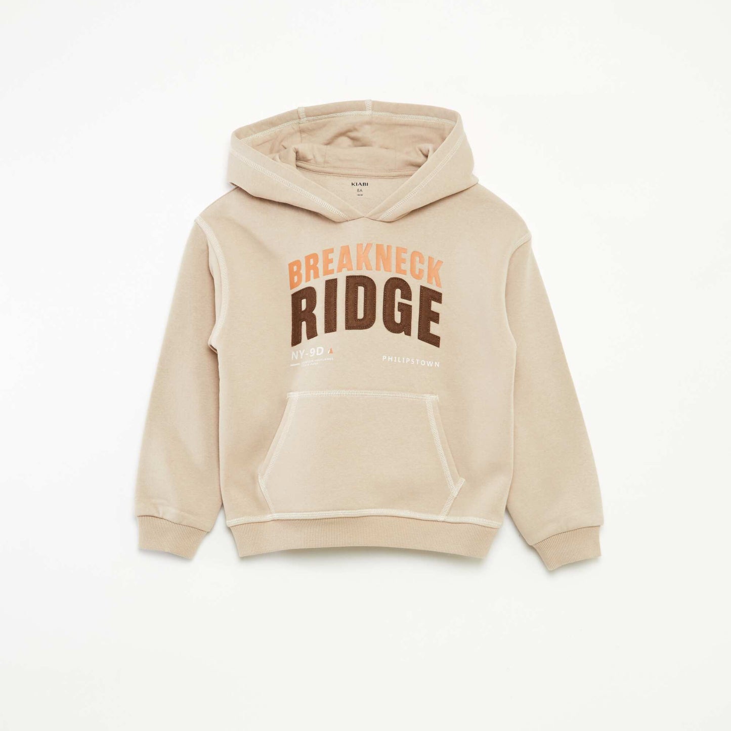Buzo con capucha estampada BEIGE