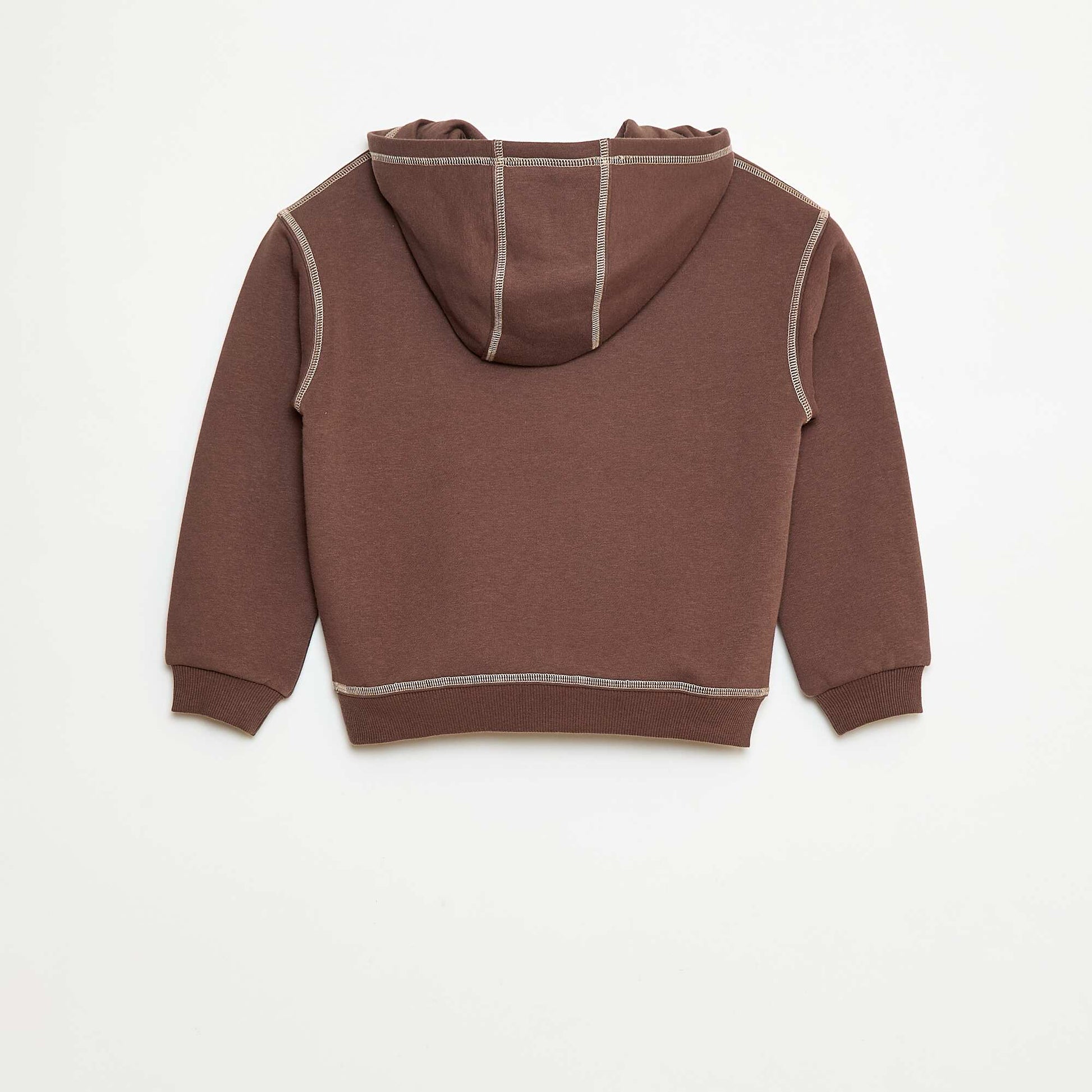 Buzo con capucha estampada MARRON