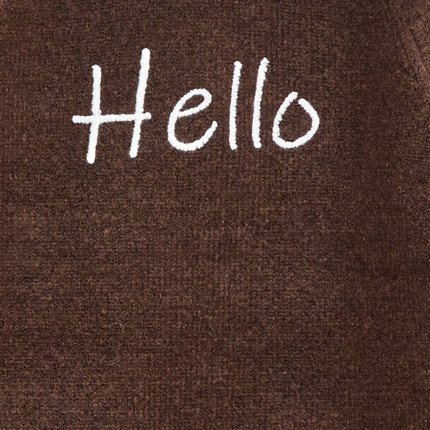 Sweater cuello redondo con diseño animado MARRON