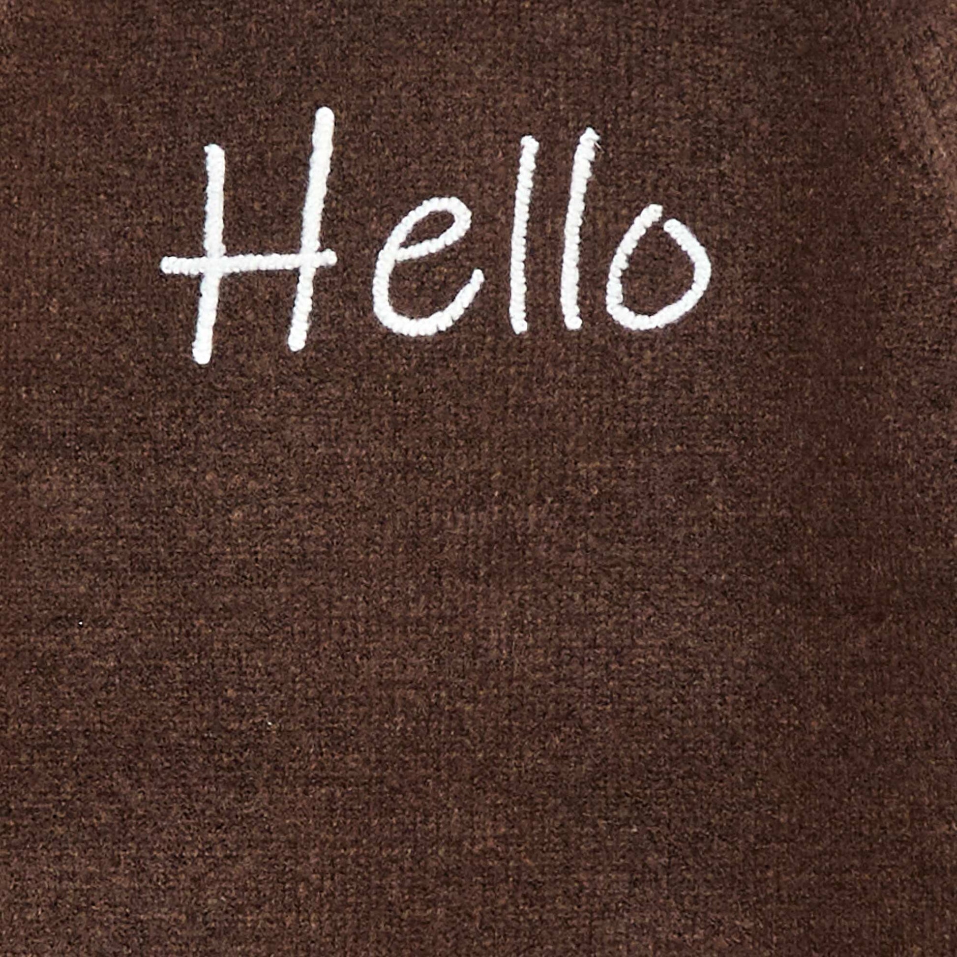 Sweater cuello redondo con diseño animado MARRON