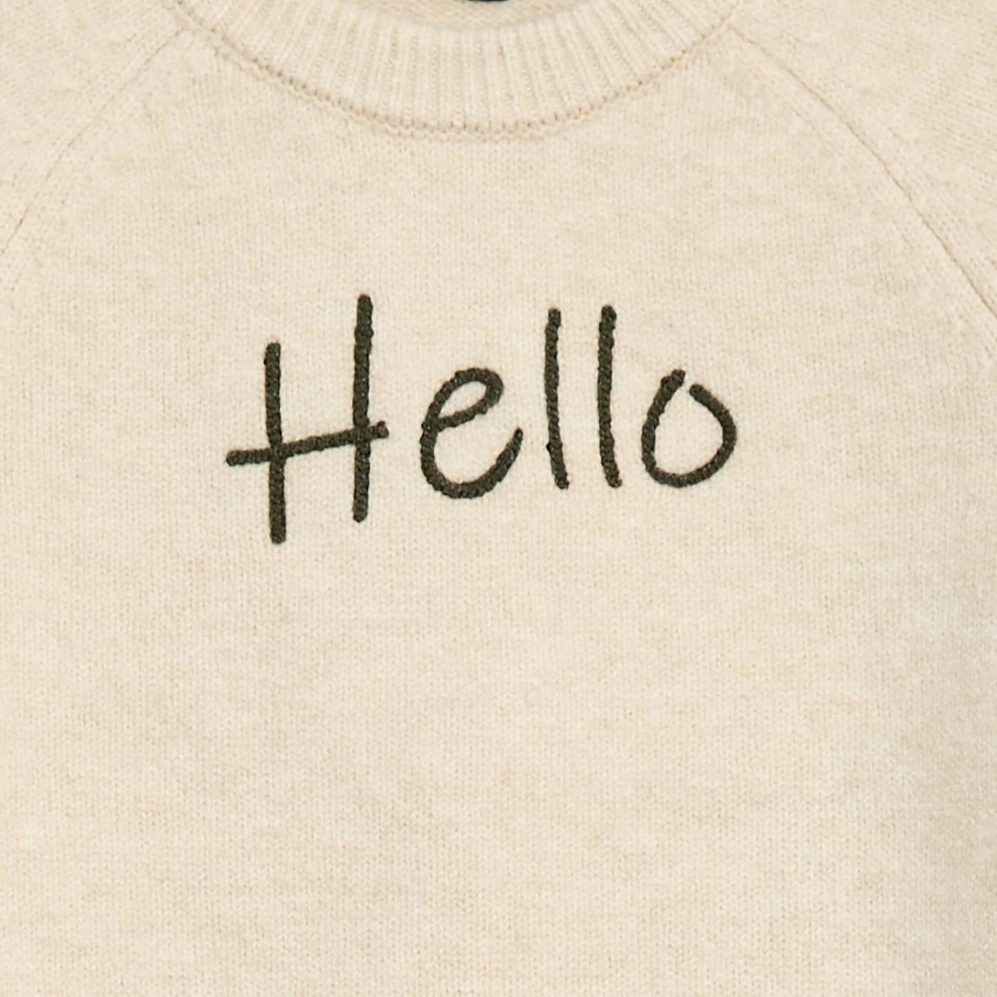 Sweater cuello redondo con diseño animado BEIGE