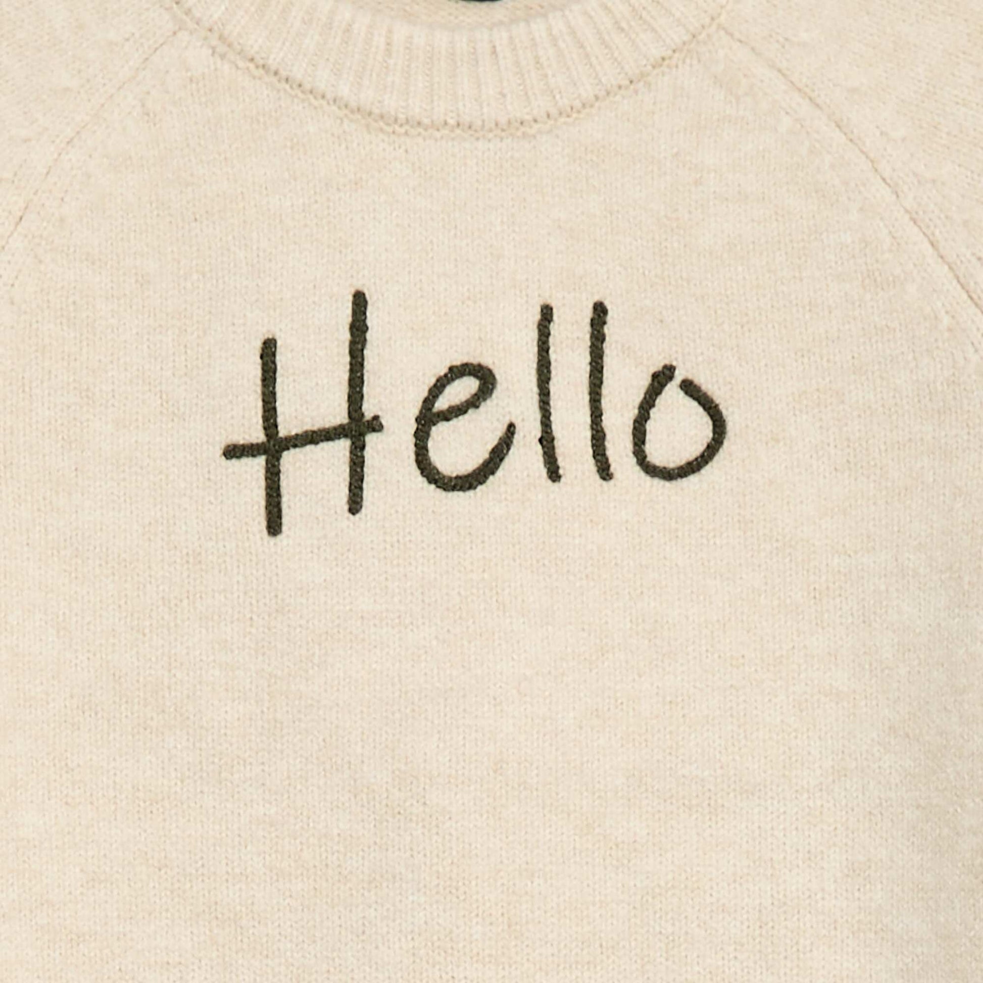Sweater cuello redondo con diseño animado BEIGE