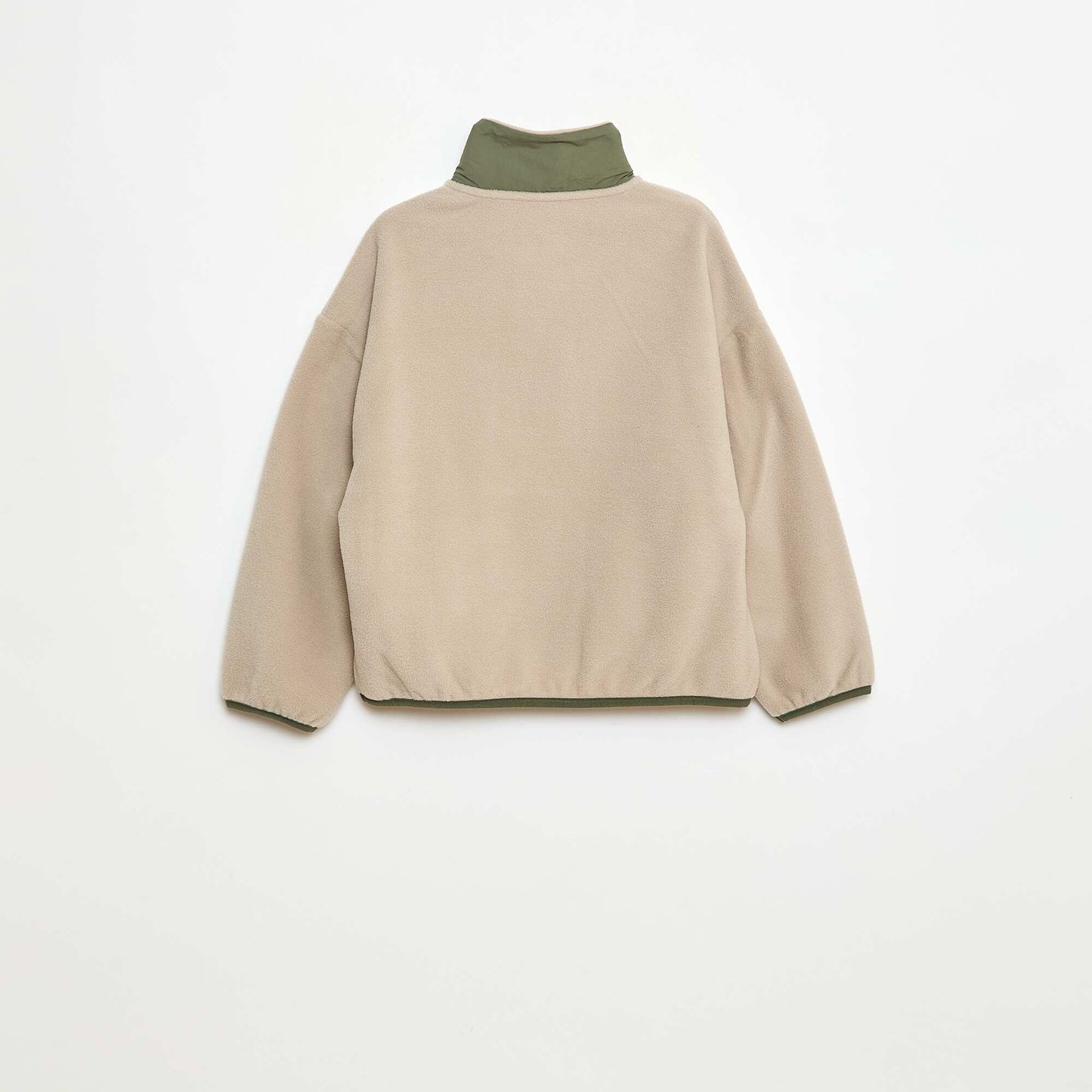 Buzo polar cuello alto BEIGE