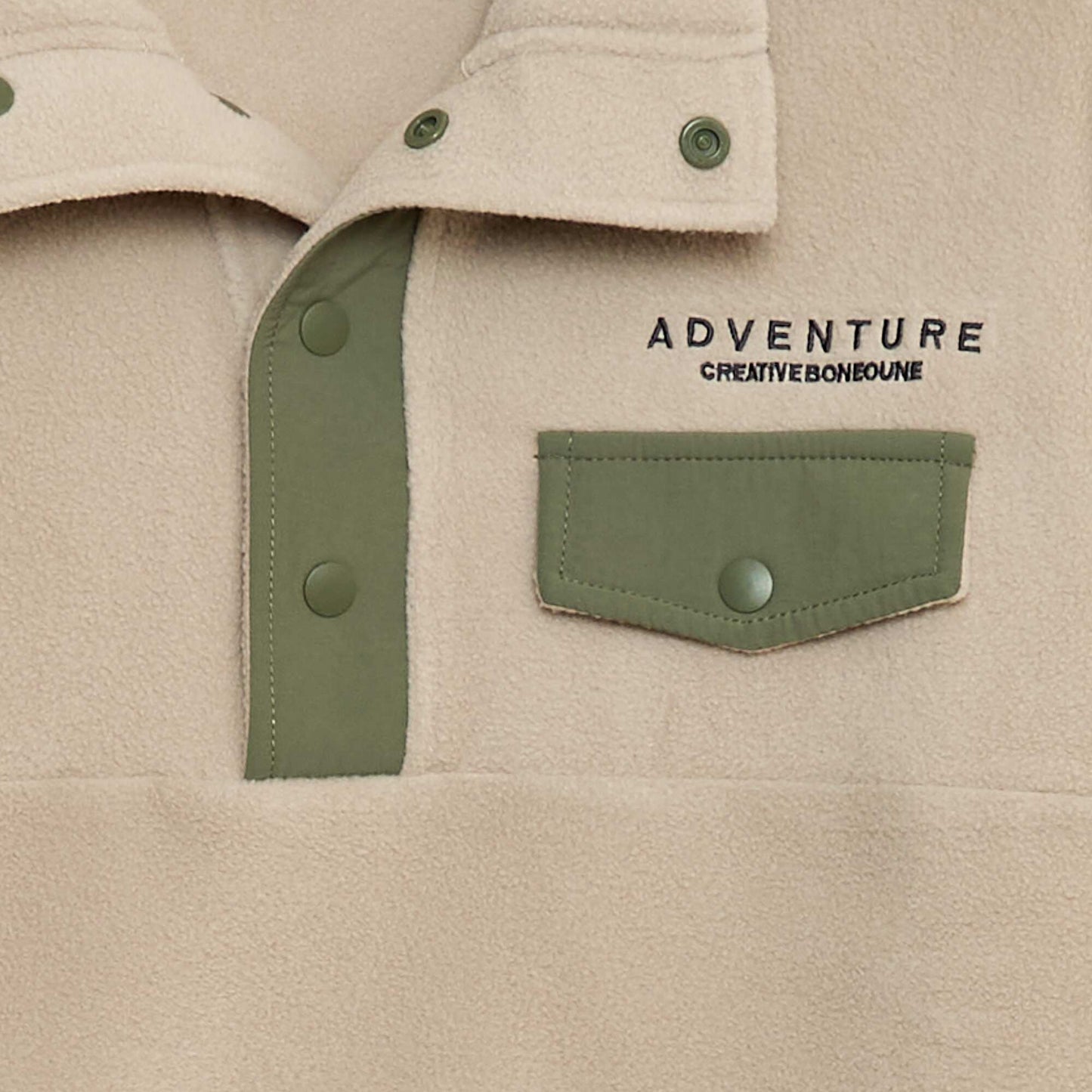 Buzo polar cuello alto BEIGE