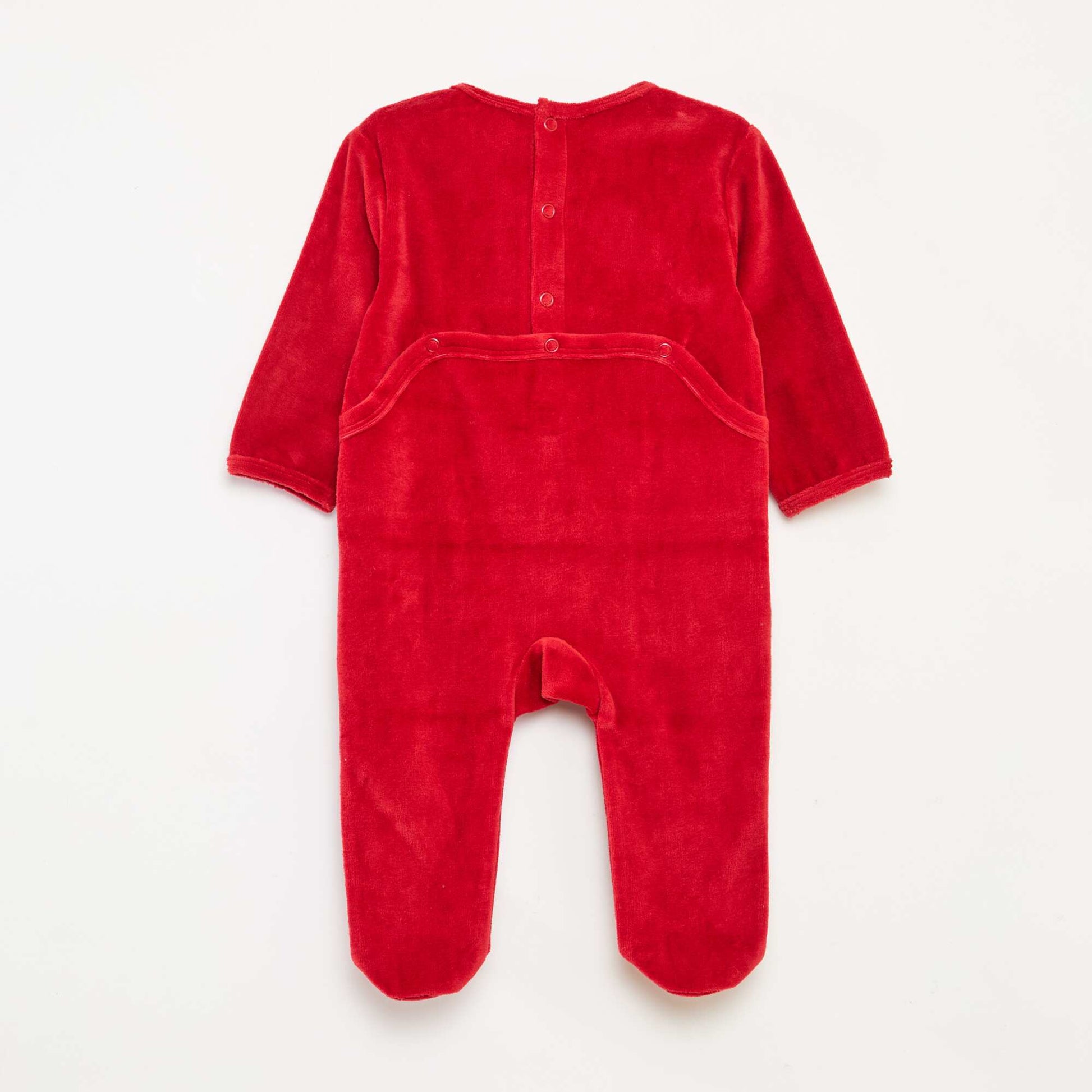 Pijama Entero Pesado Navideño 'Disney' 'Stitch' de terciopelo de algodón ROJO