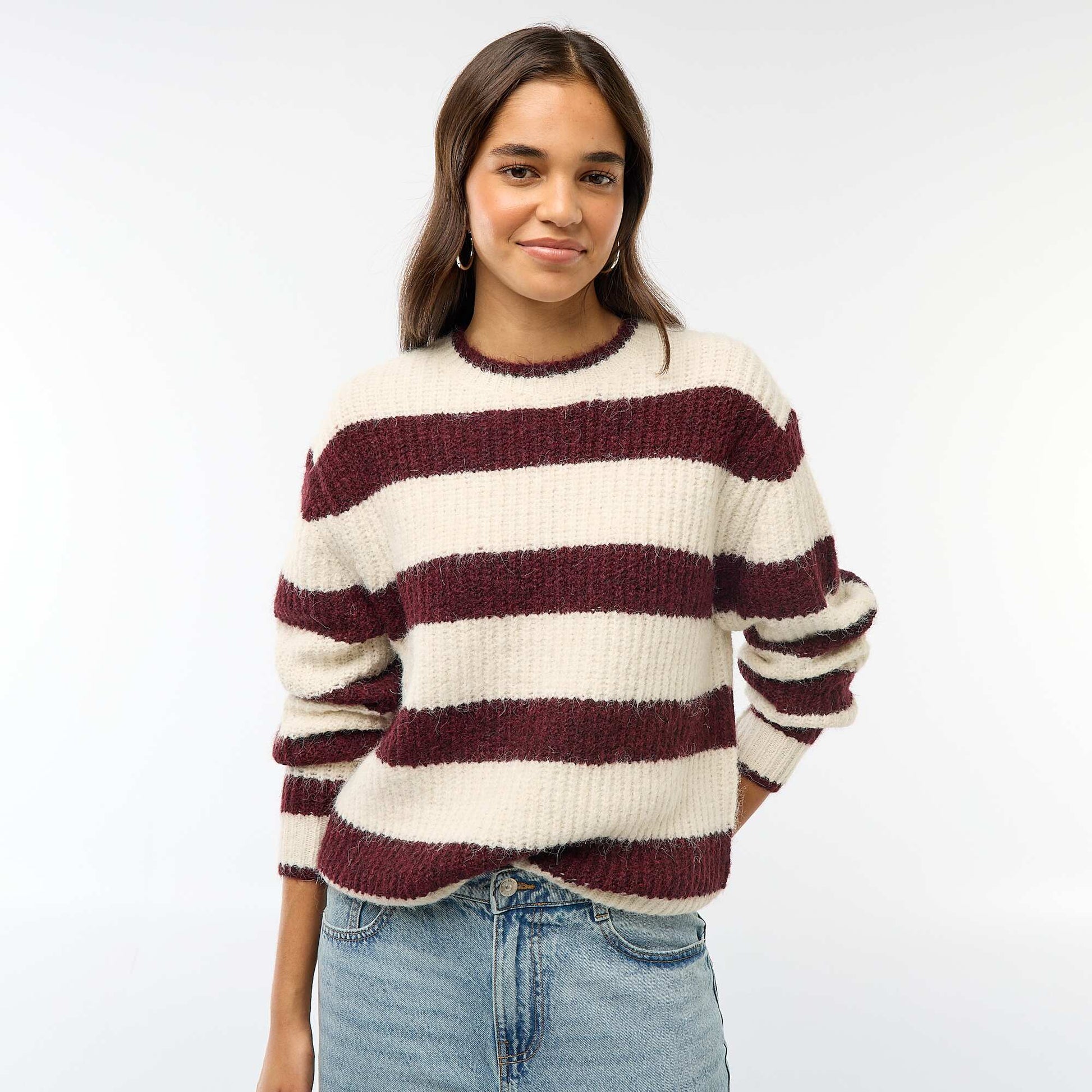 Sweater de punto grueso BEIGE