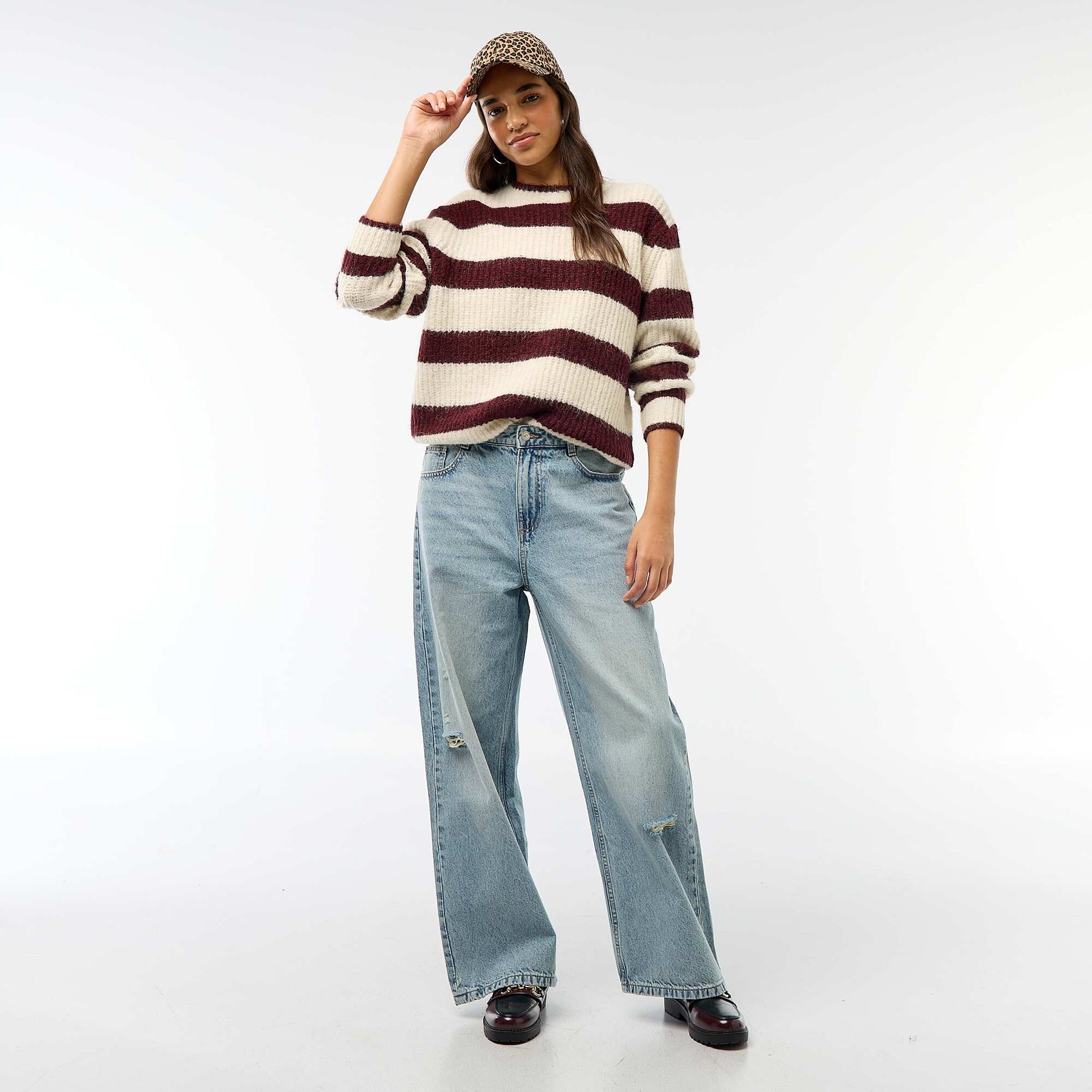 Sweater de punto grueso BEIGE