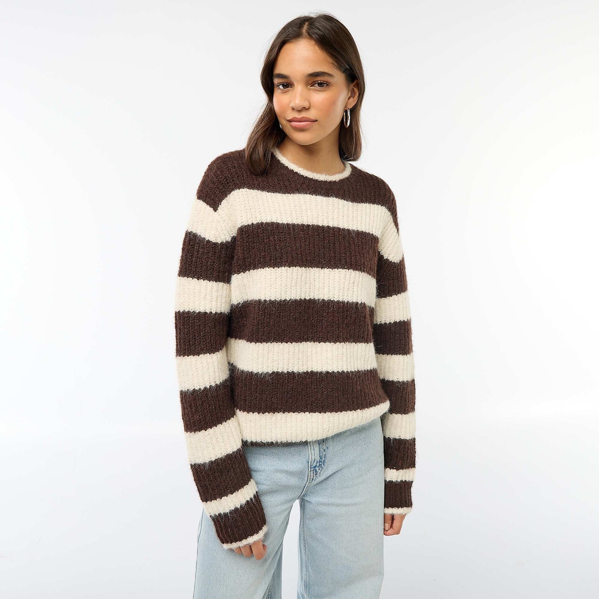 Sweater de punto grueso MARRON