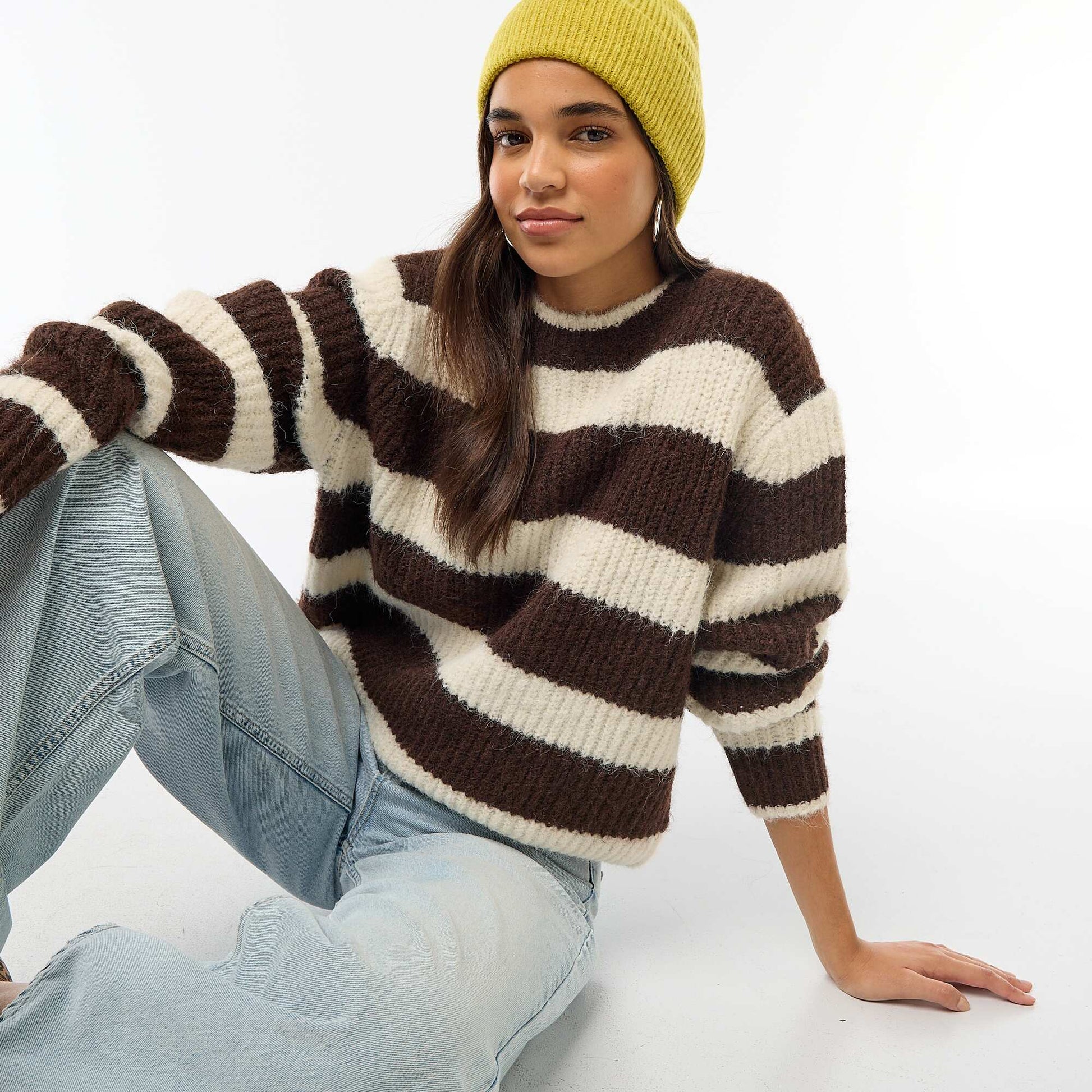Sweater de punto grueso MARRON