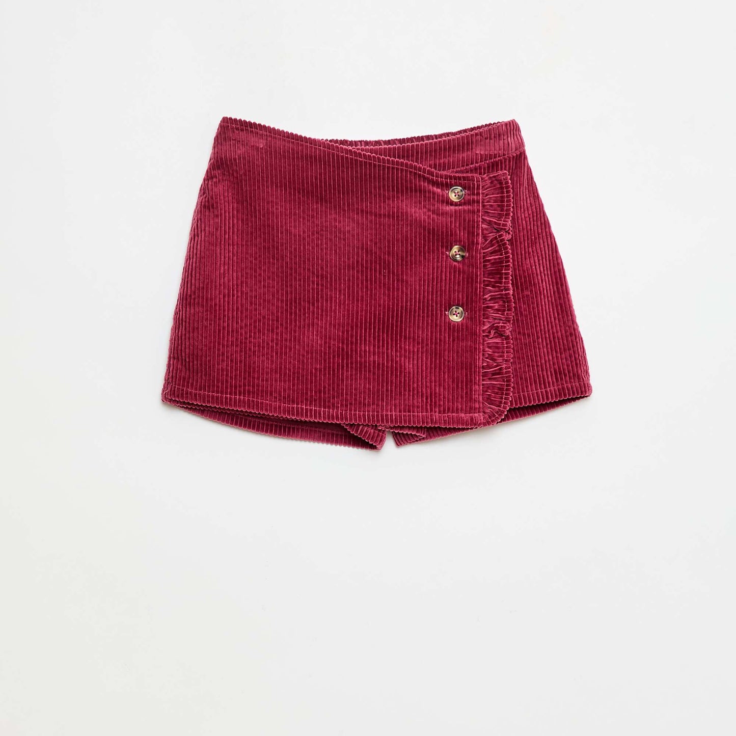 Falda pantalón de pana de algodón ROJO