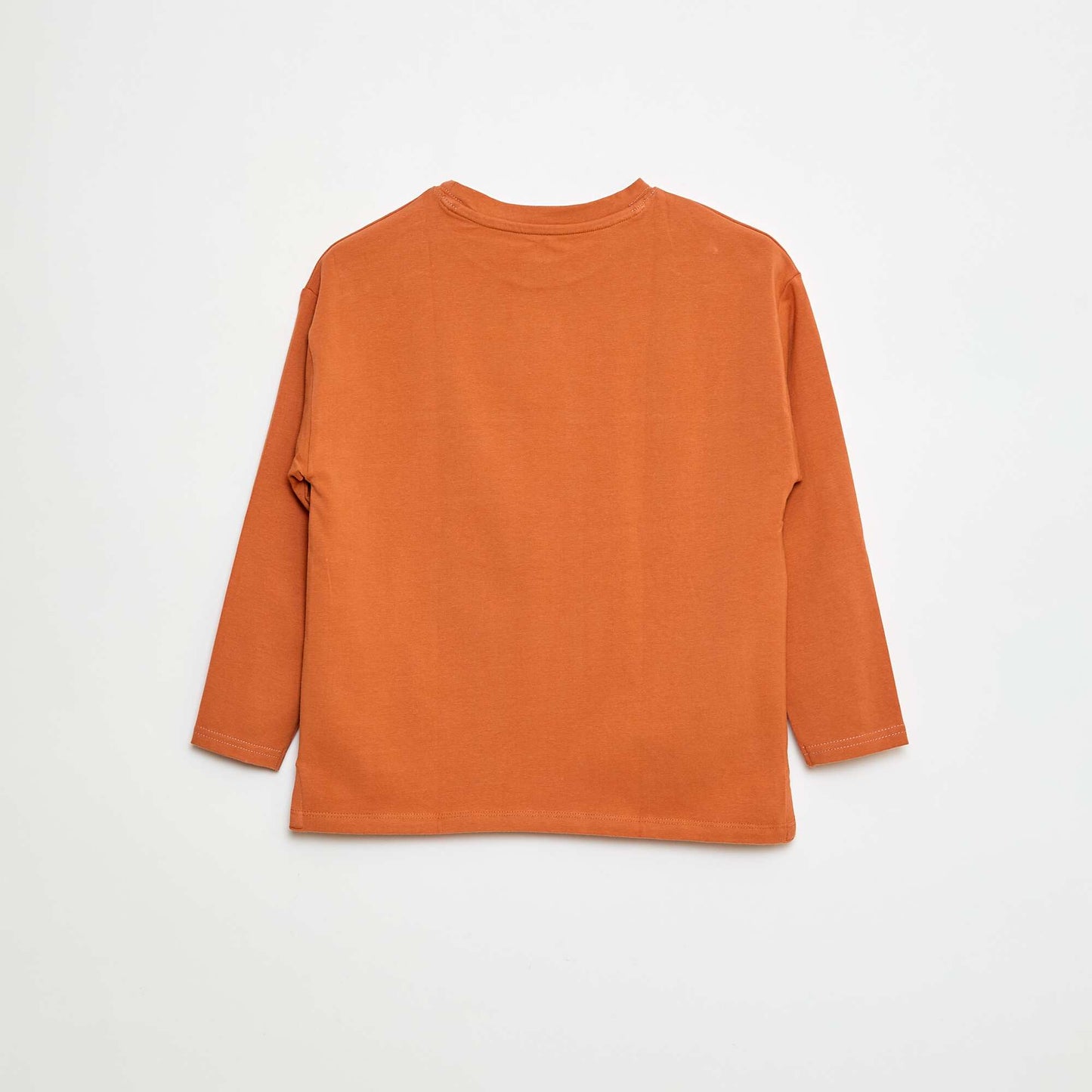 Camiseta de manga larga con cuello redondo MARRON