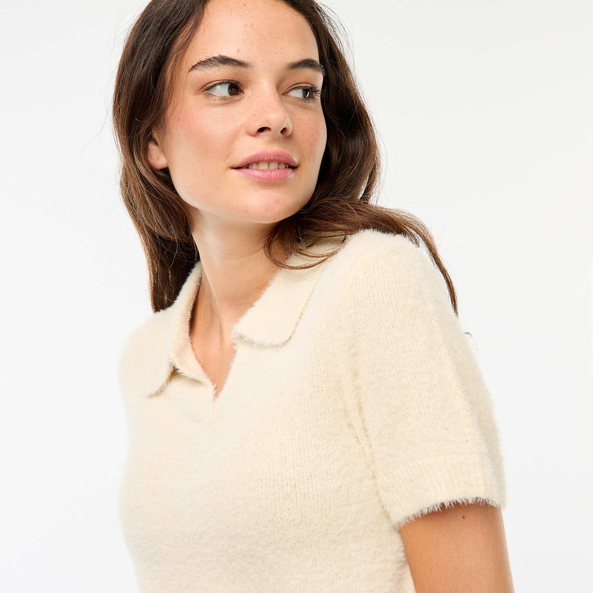 Remera de punto fantasía BEIGE