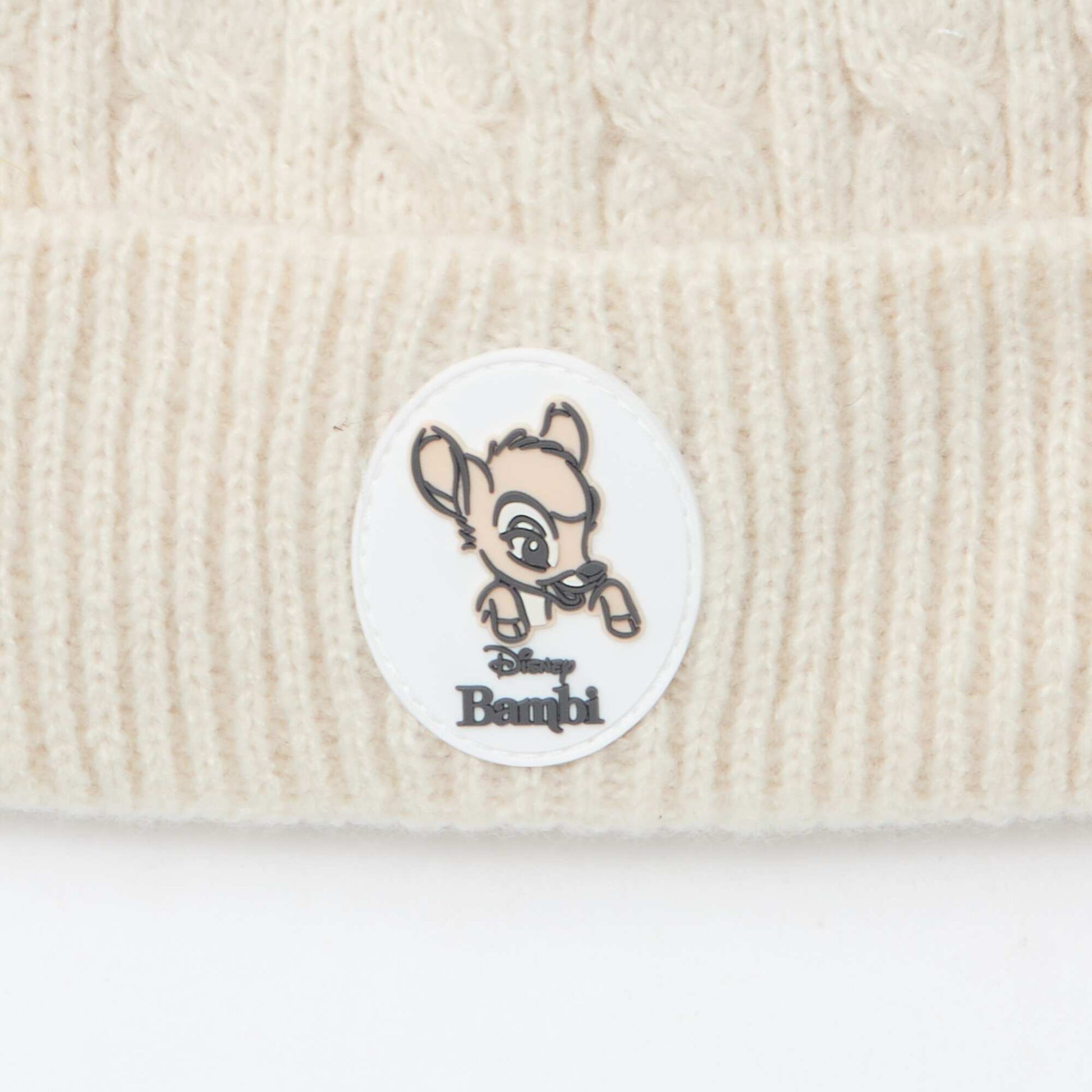 Gorro de canalé y trenzado 'Bambi' 'Disney' BEIGE
