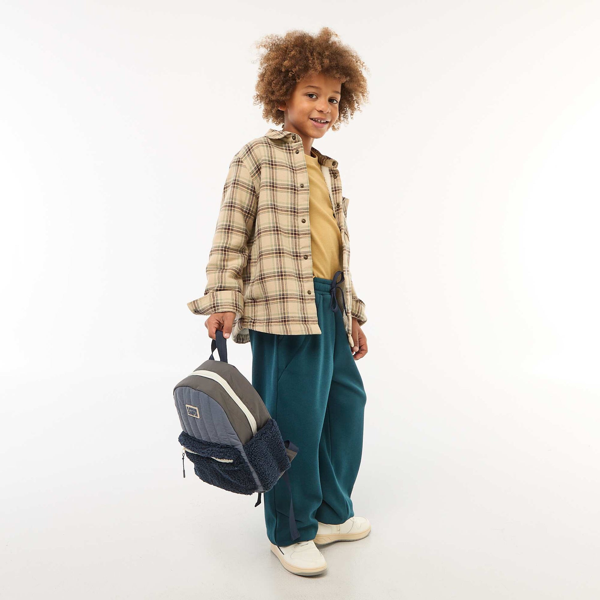 Sobrecamisa de franela con forro BEIGE