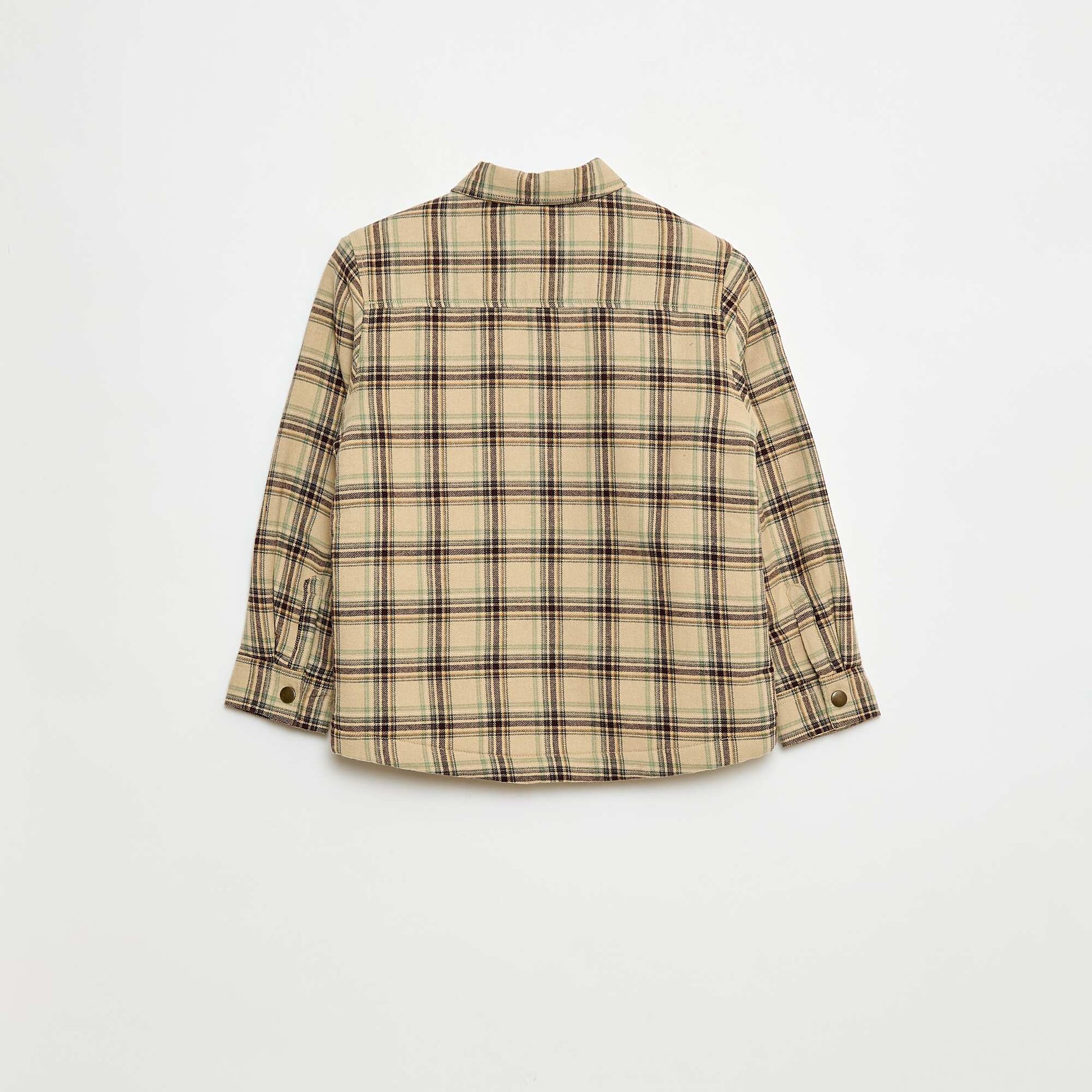 Sobrecamisa de franela con forro BEIGE