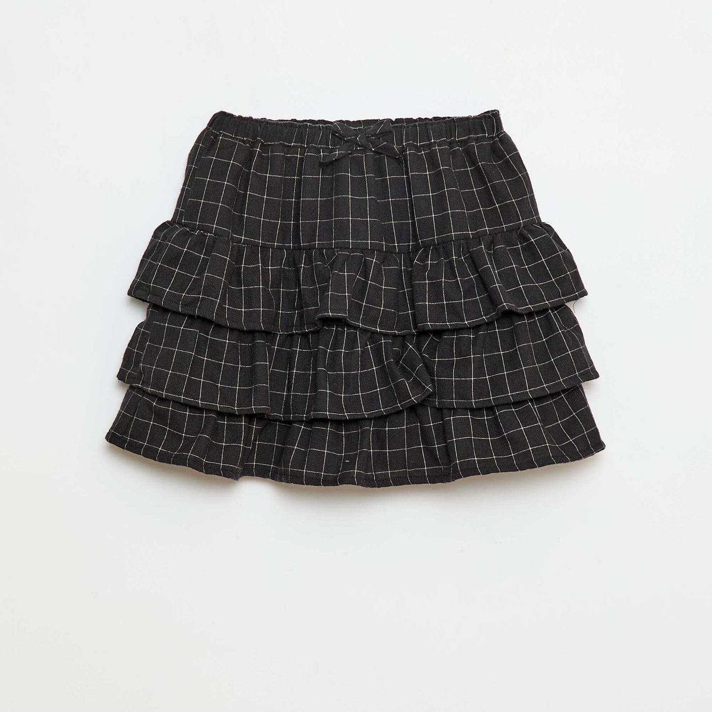 Falda de cuadros de algodón GRIS