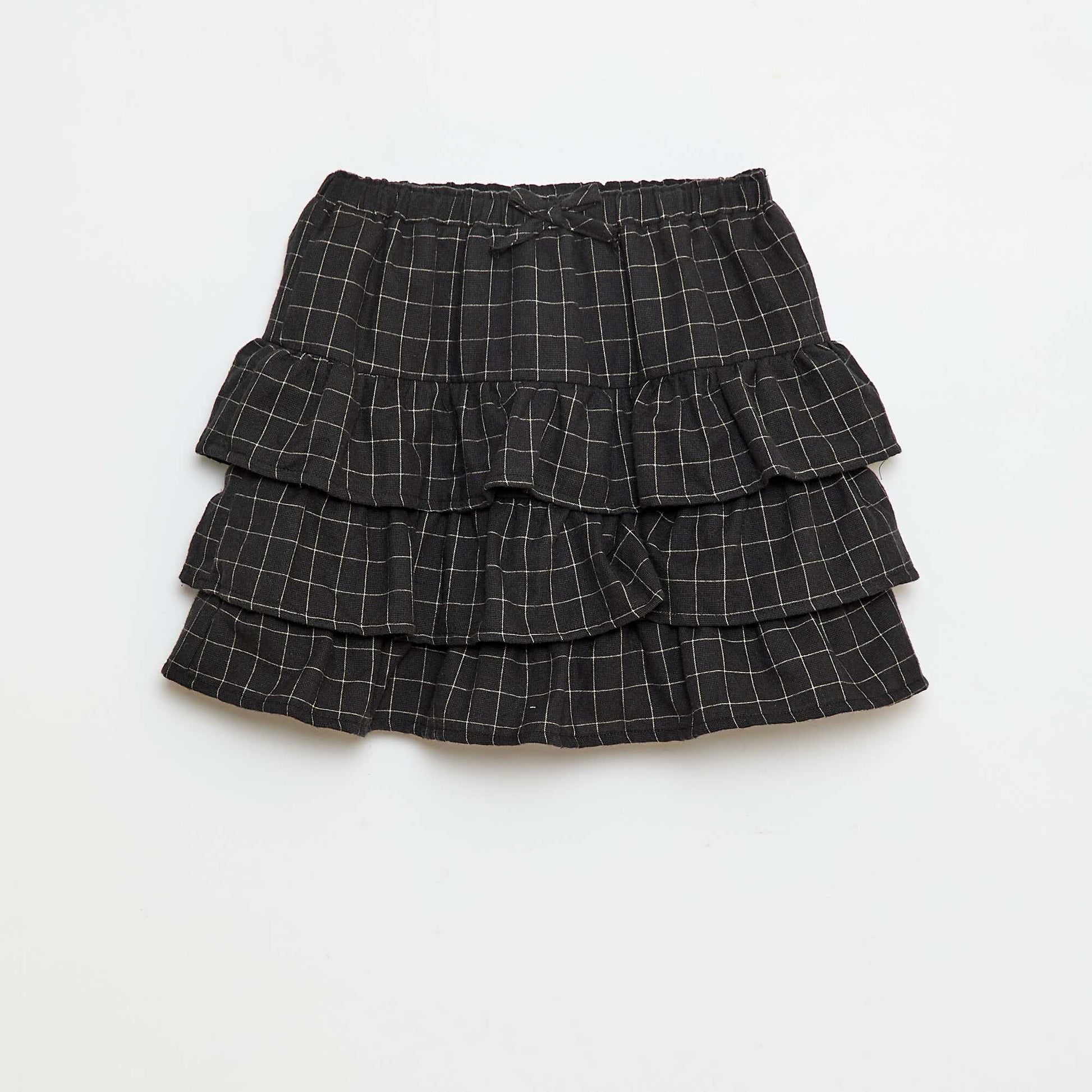 Falda de cuadros de algodón GRIS
