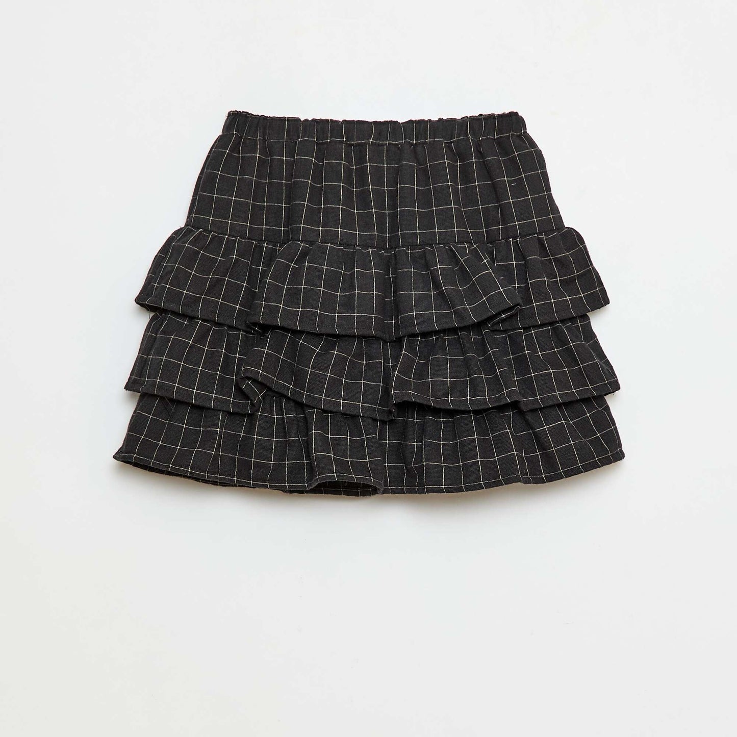 Falda de cuadros de algodón GRIS