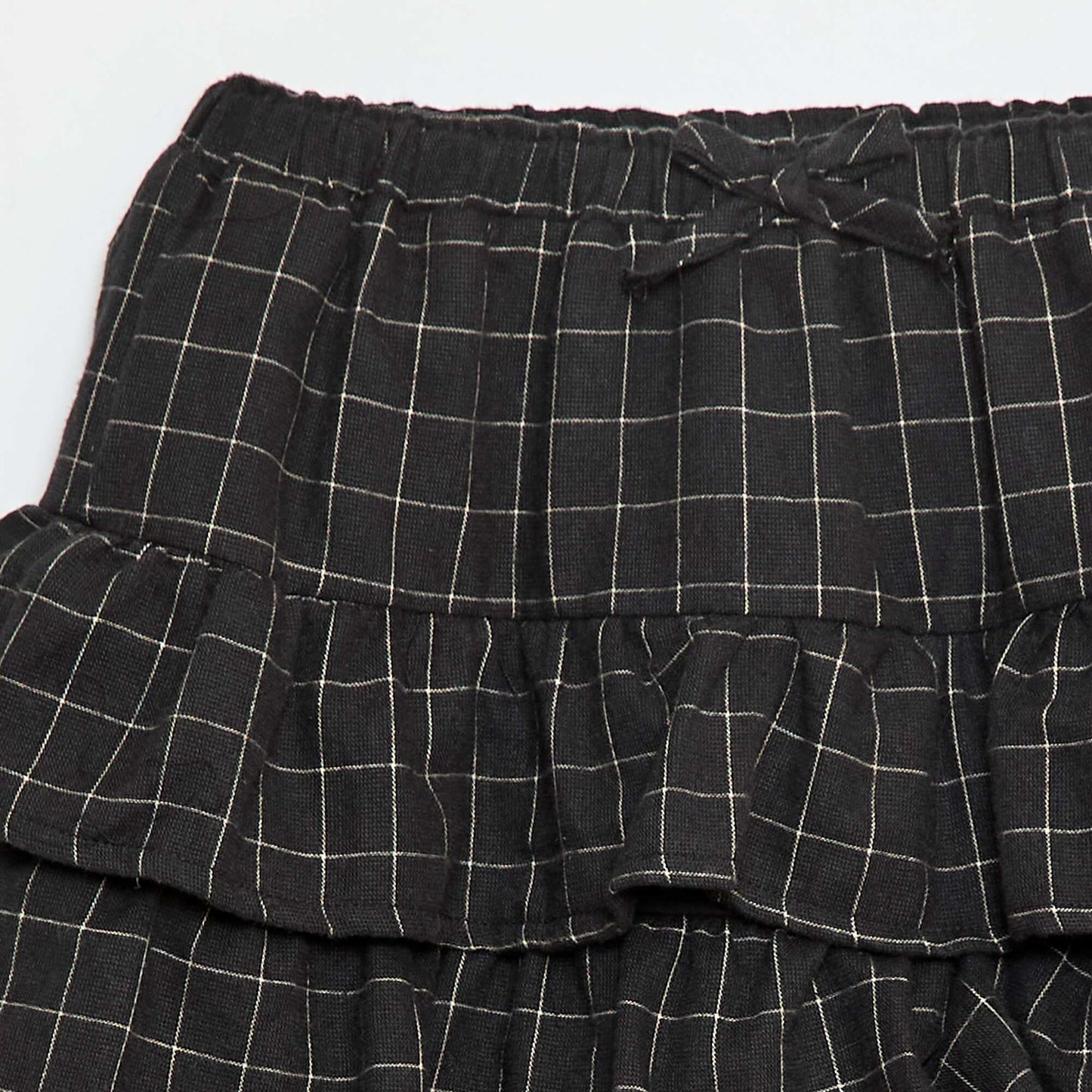 Falda de cuadros de algodón GRIS
