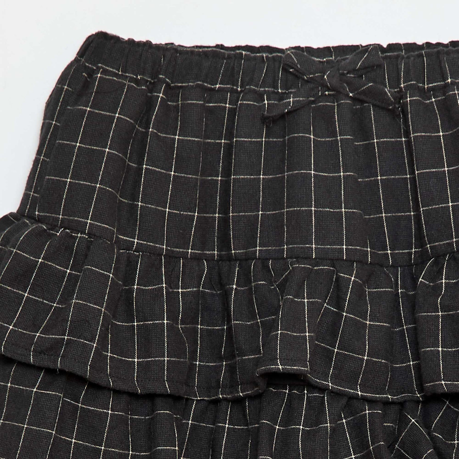 Falda de cuadros de algodón GRIS