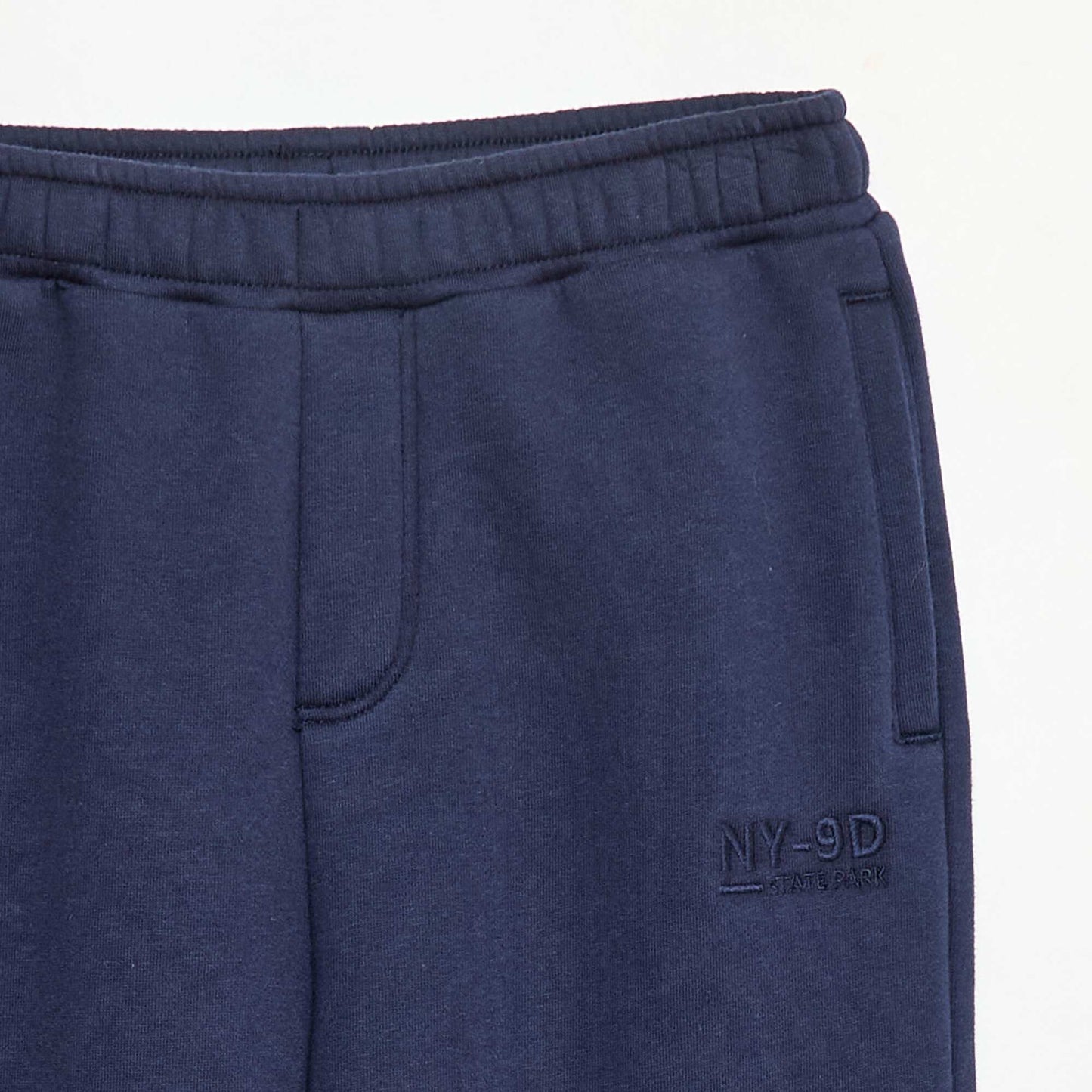 Pantalón de jogging cálido liso con forro polar AZUL