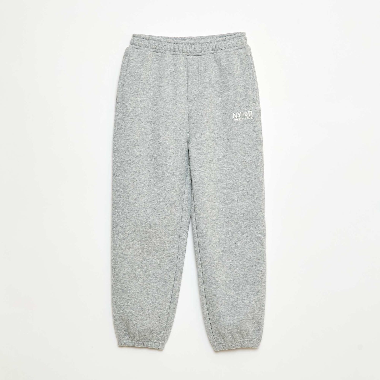 Pantalón de chándal cálido liso con forro polar GRIS