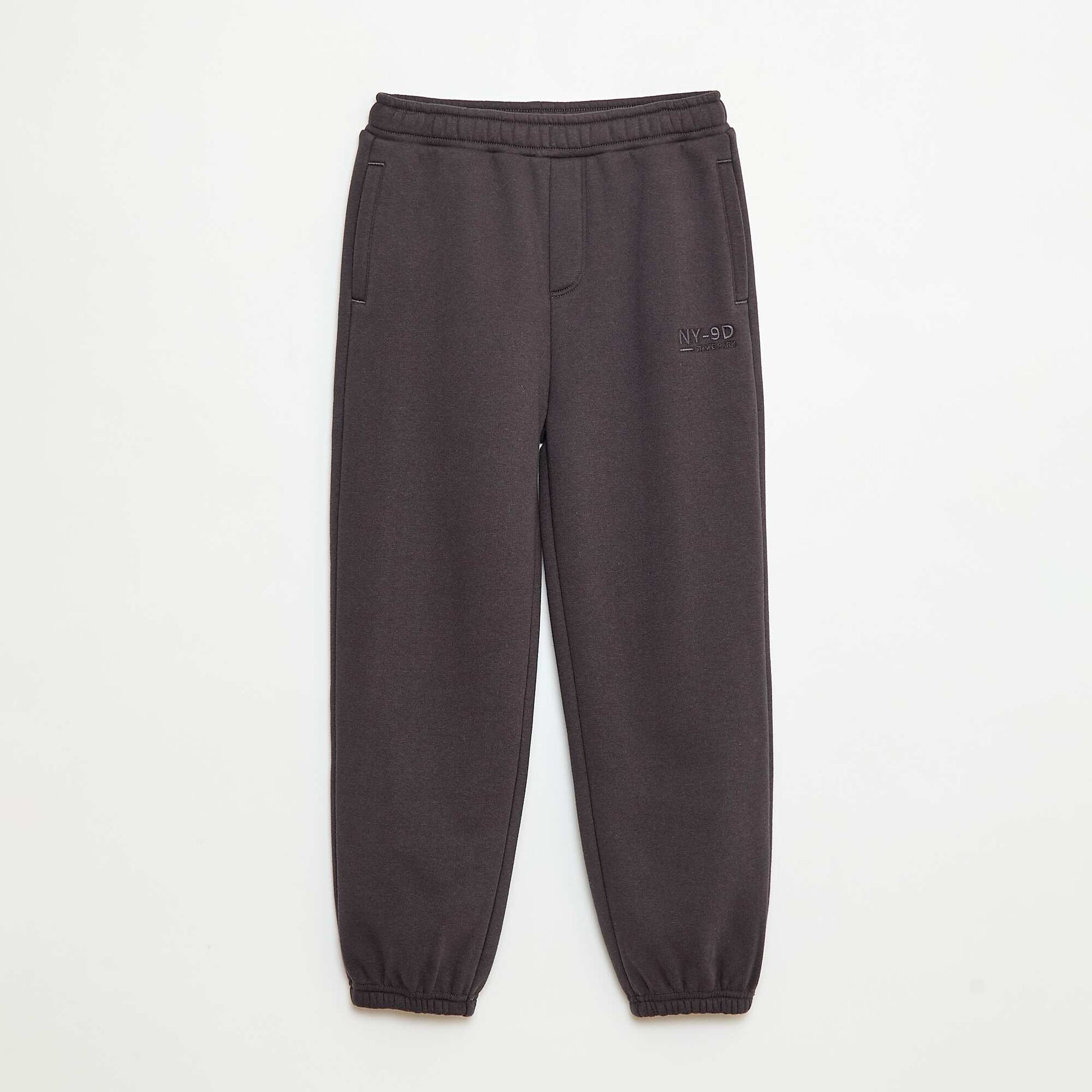 Pantalón de chándal cálido liso con forro polar GRIS