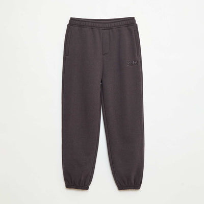 Pantalón de chándal cálido liso con forro polar GRIS