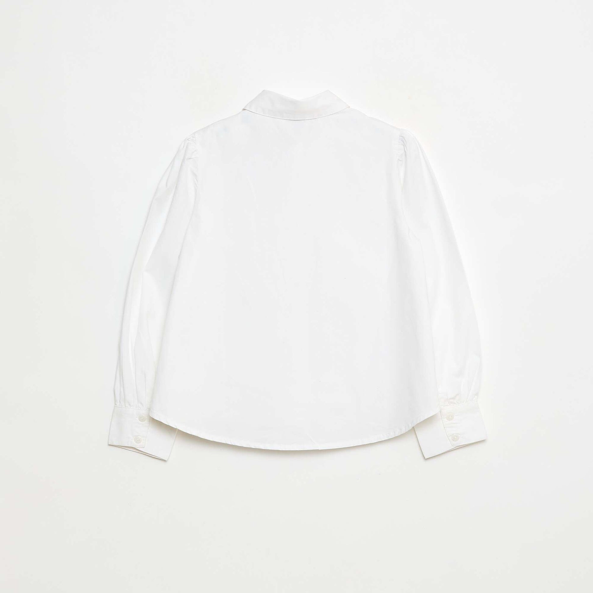 Camisa con cuello de bijutería BLANCO