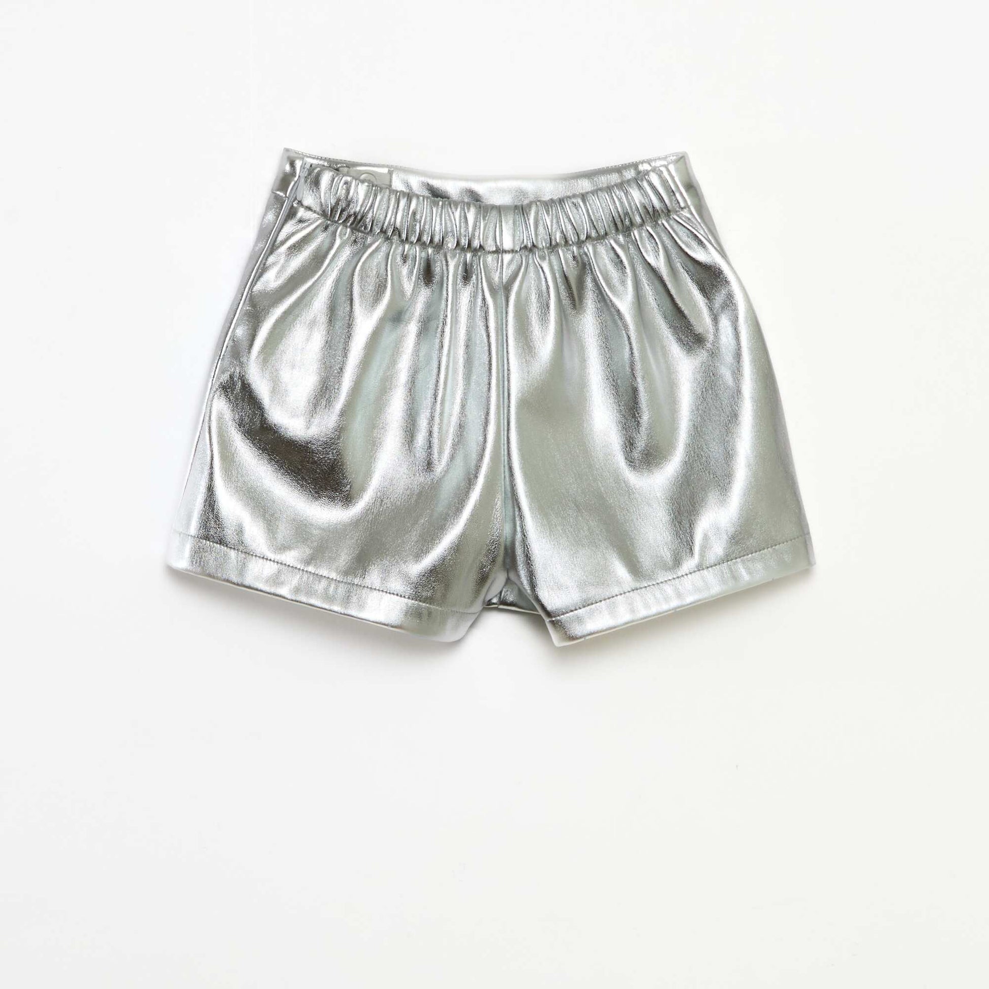 Falda corta de polipiel GRIS