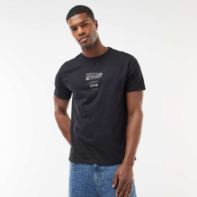 Camiseta 'Regreso al Futuro' con estampado delantero/trasero NEGRO