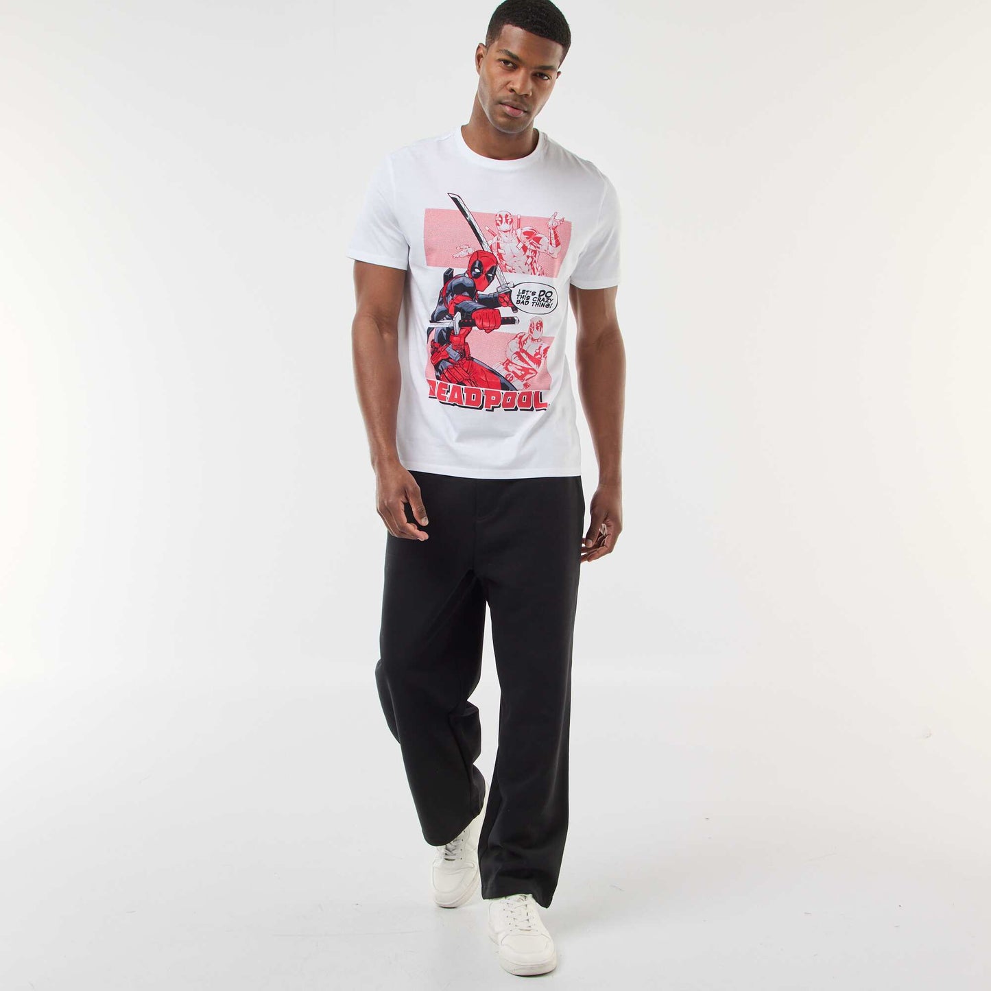 Camiseta 'Deadpool' 'Marvel' de manga corta BLANCO