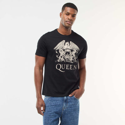 Camiseta estampada 'Queen' de manga corta NEGRO